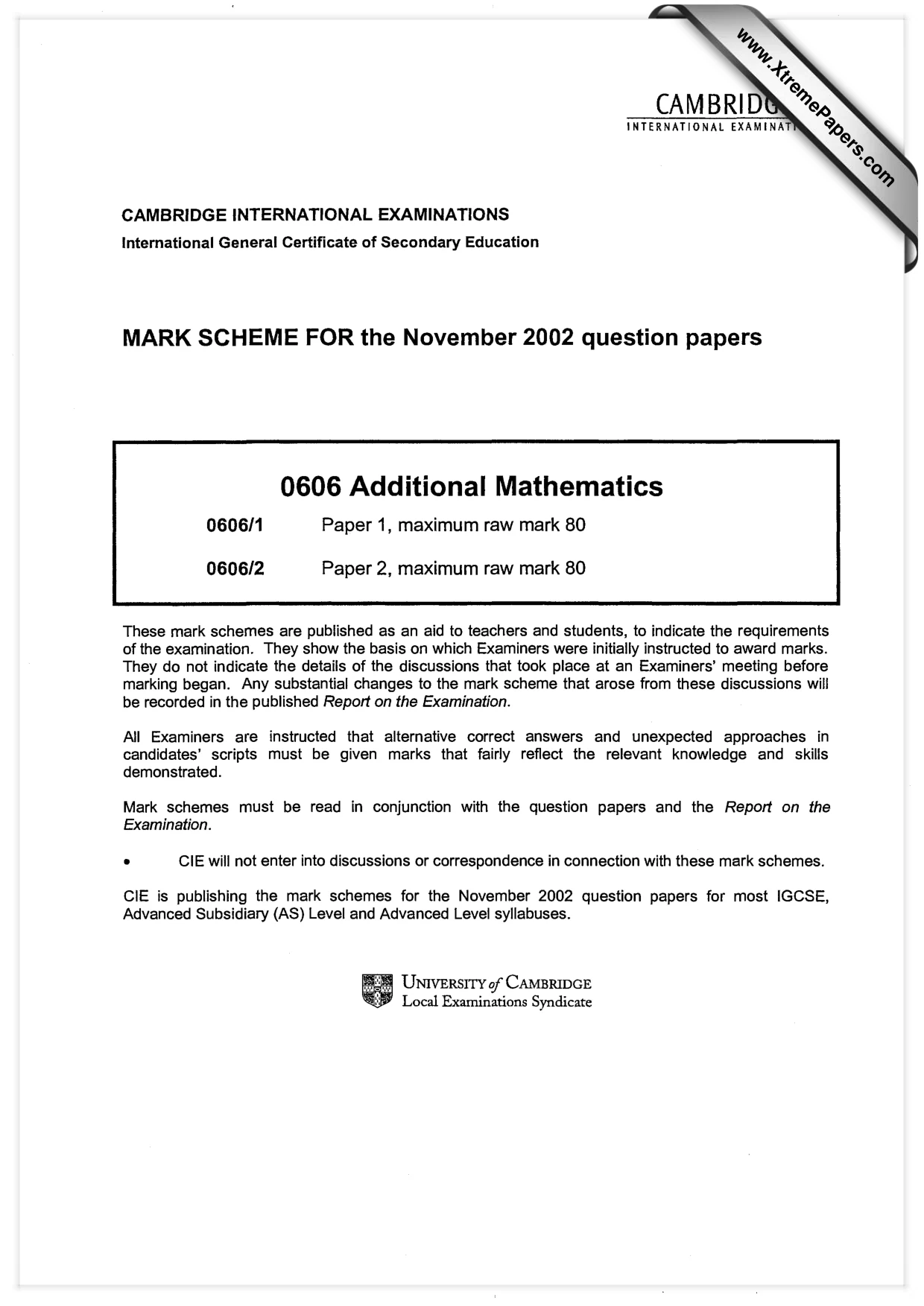 Mark scheme, page 1 of 7