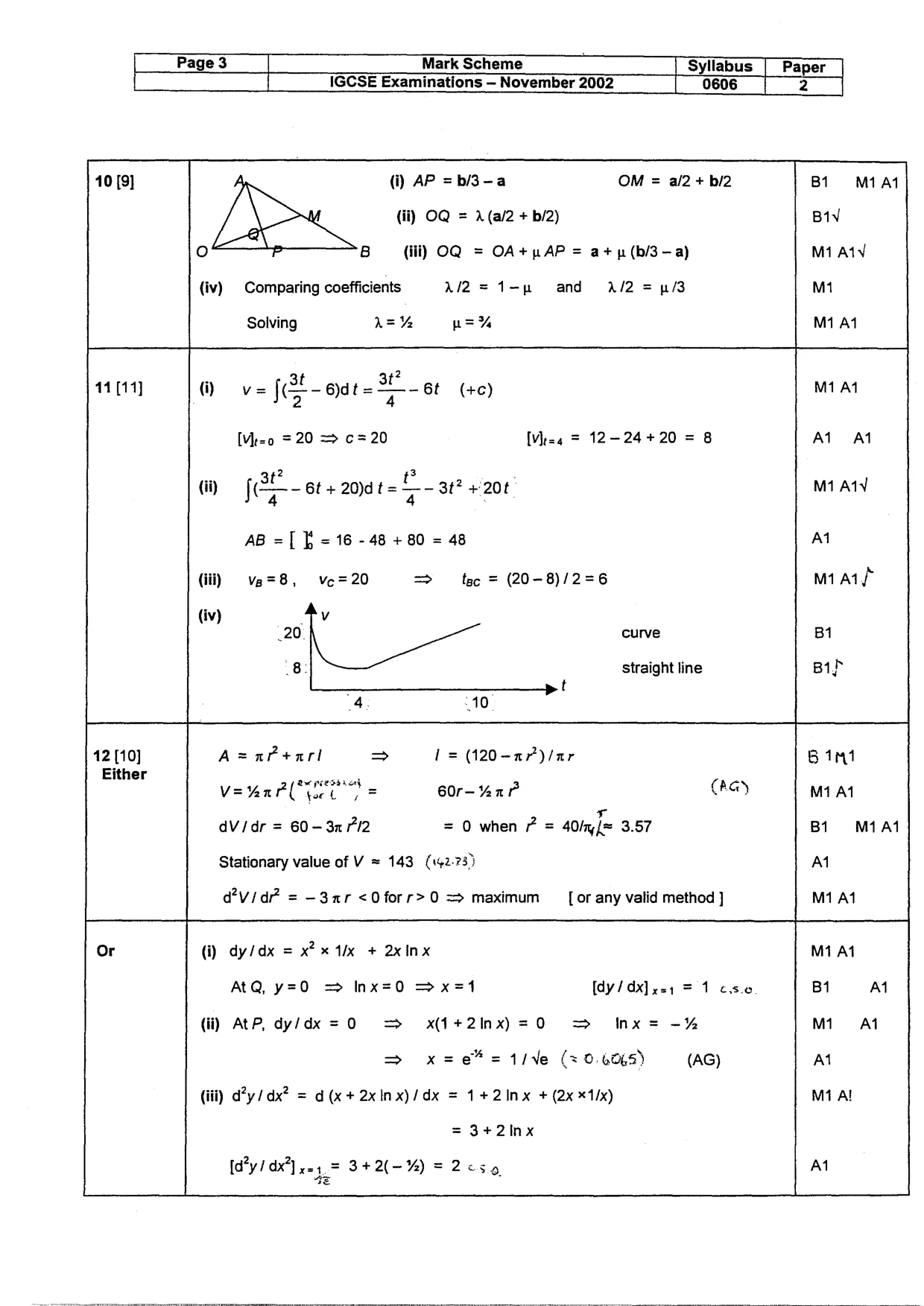 Mark scheme, page 4 of 4