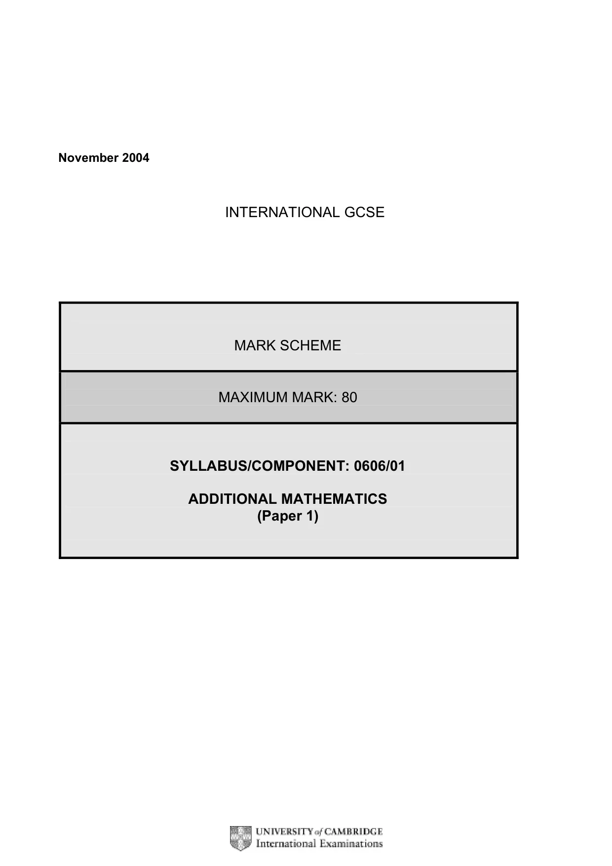 Mark scheme, page 5 of 9