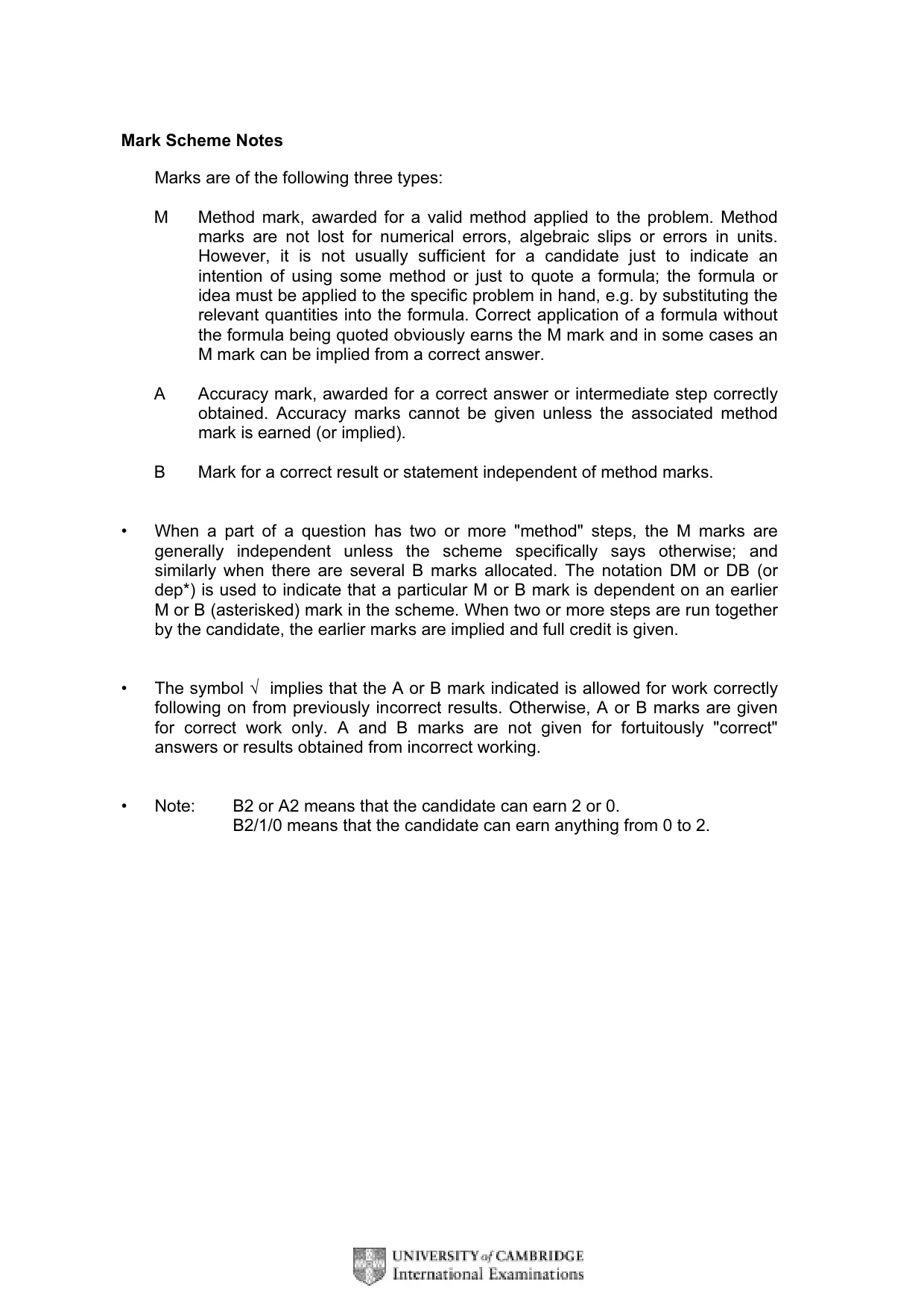 Mark scheme, page 3 of 11