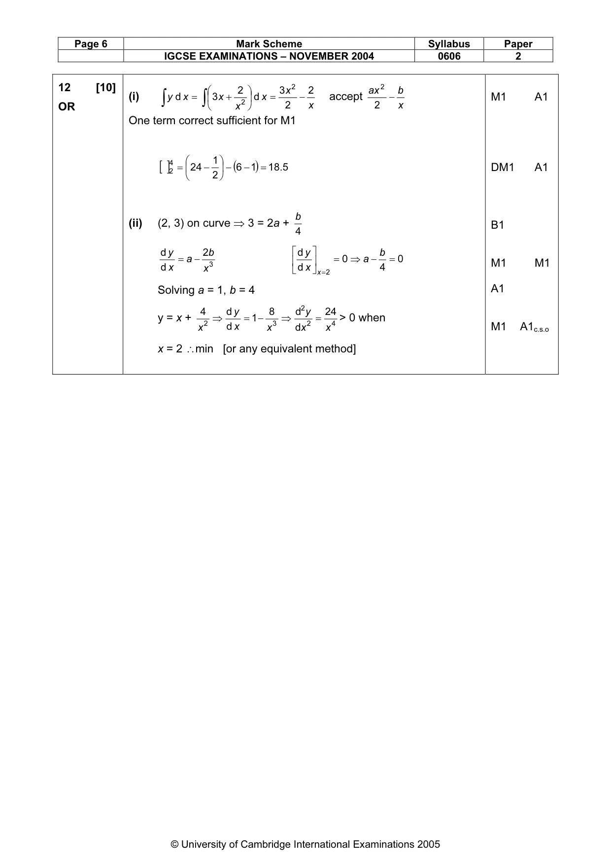 Mark scheme, page 11 of 11