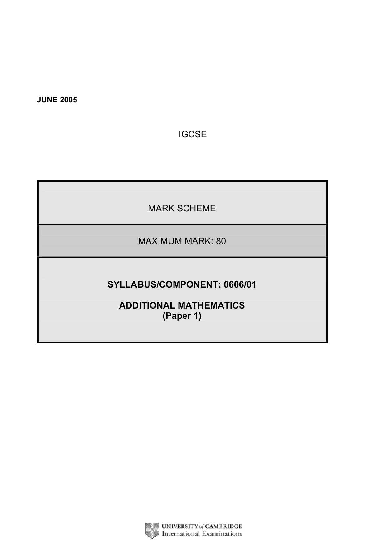 Mark scheme, page 5 of 9