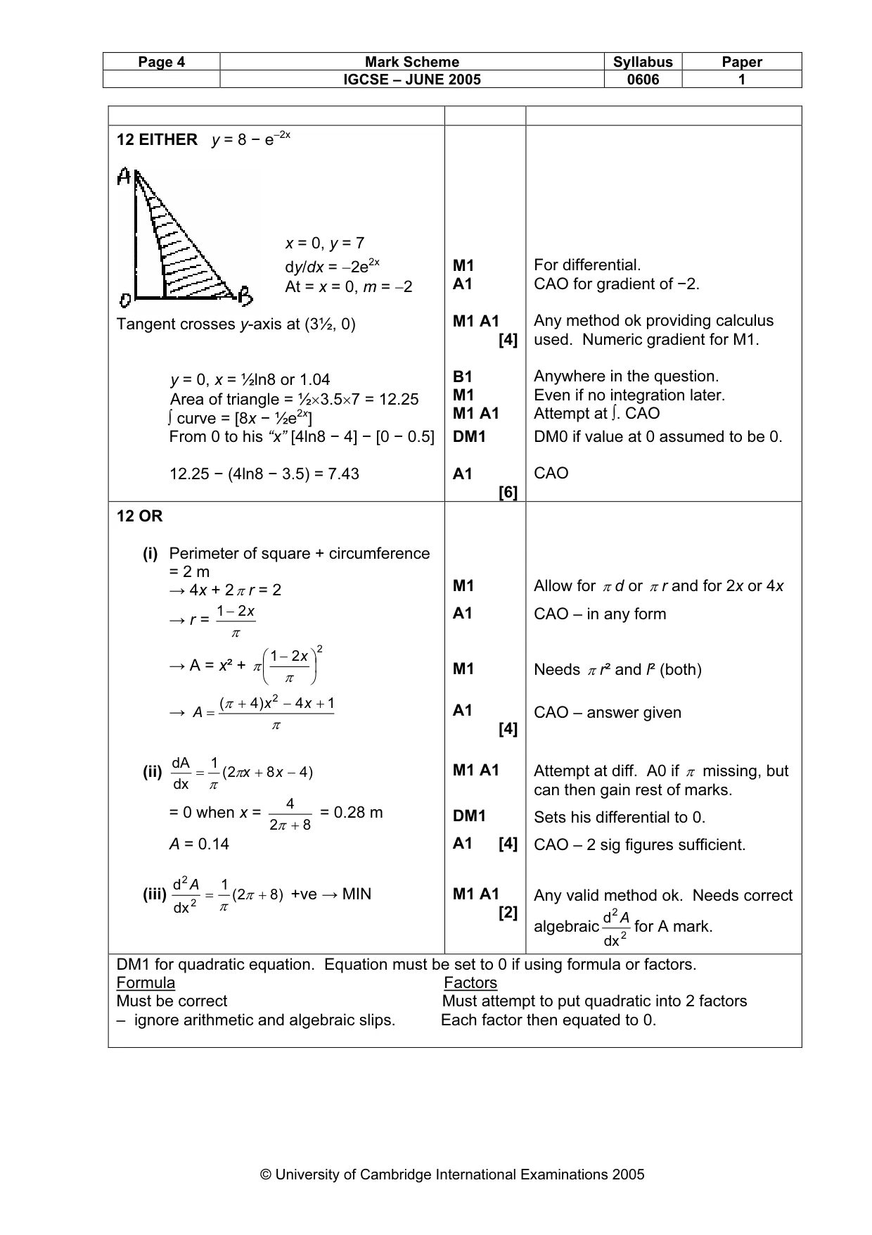 Mark scheme, page 9 of 9