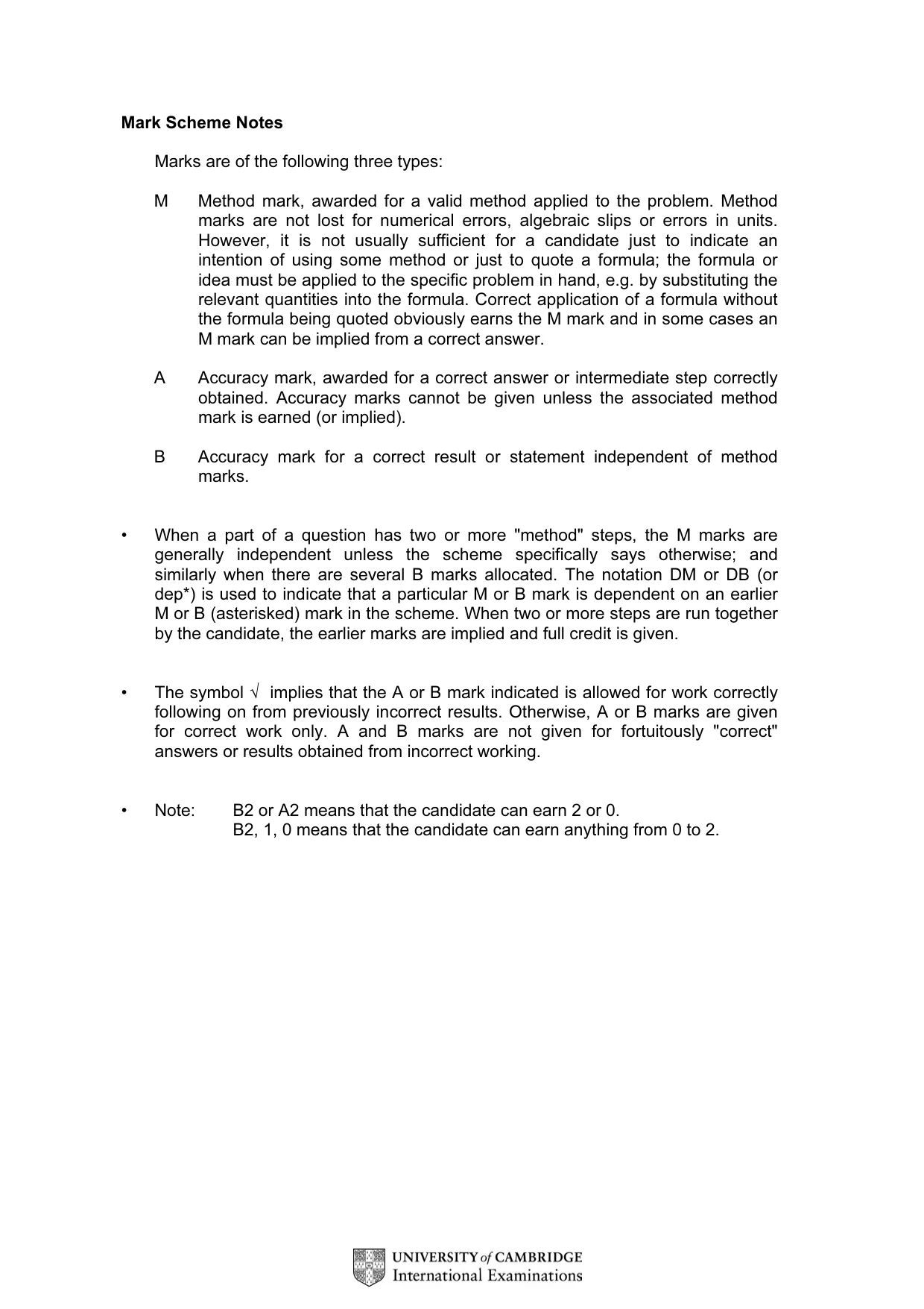 Mark scheme, page 3 of 10