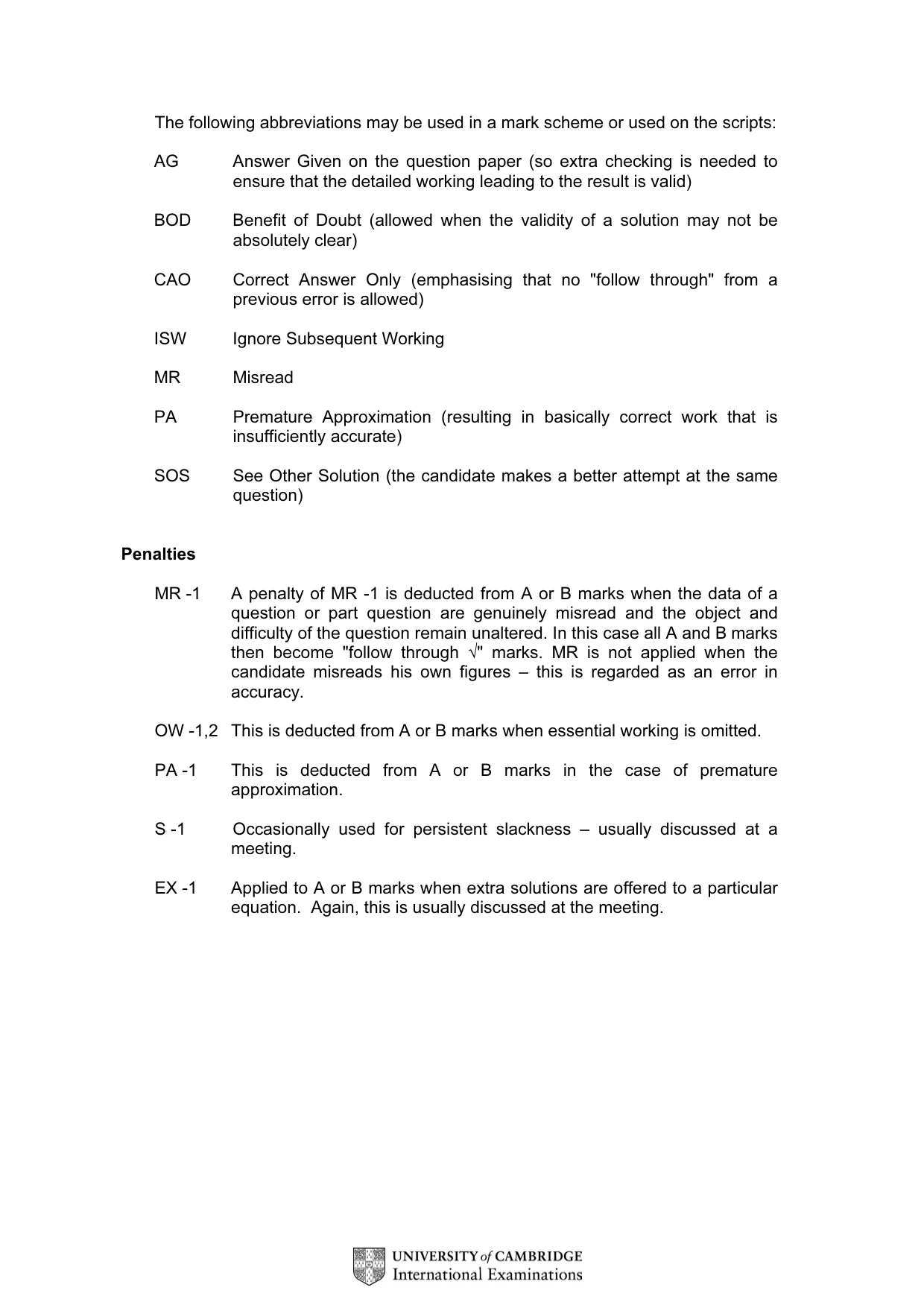 Mark scheme, page 4 of 10