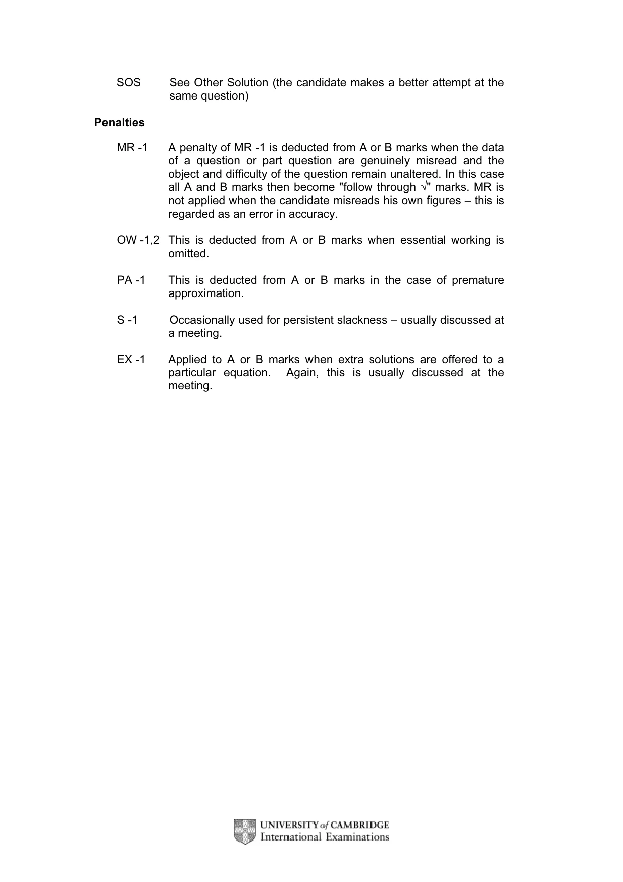 Mark scheme, page 3 of 6