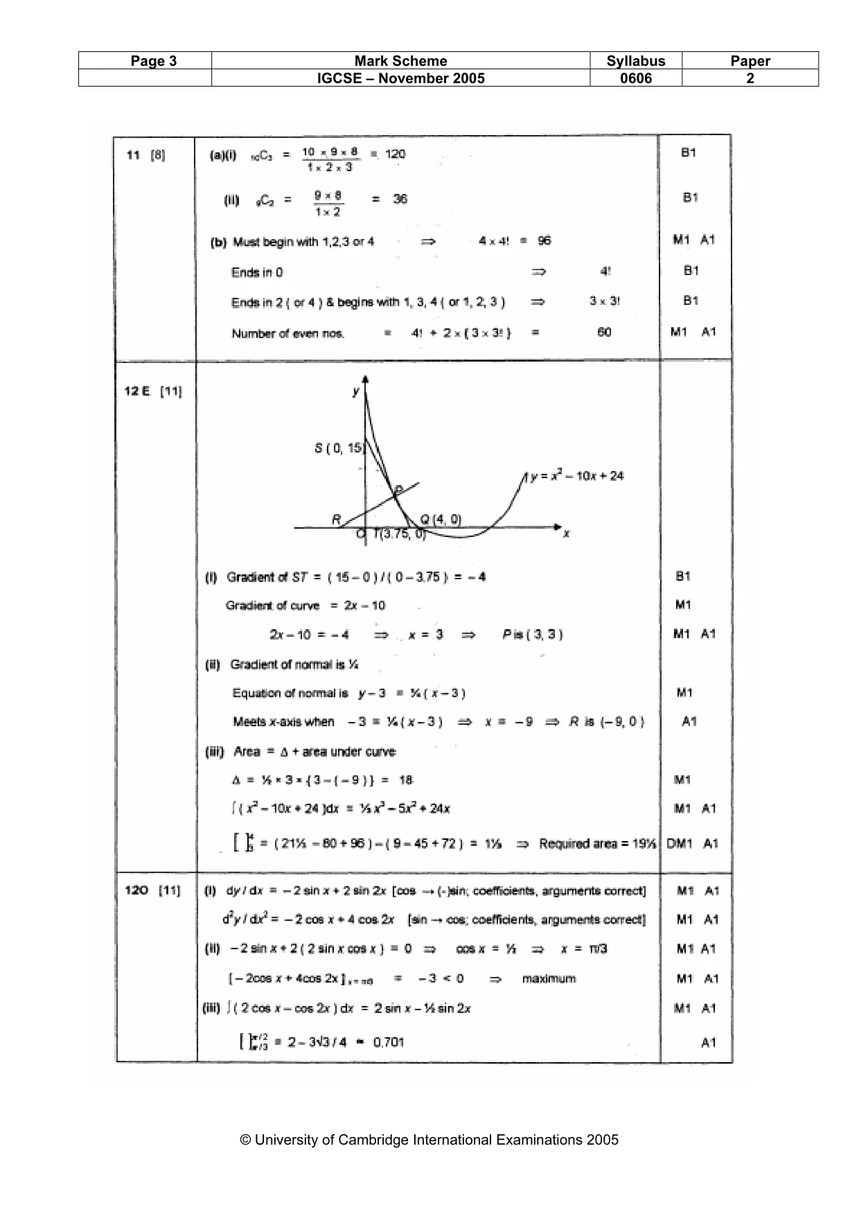 Mark scheme, page 6 of 6