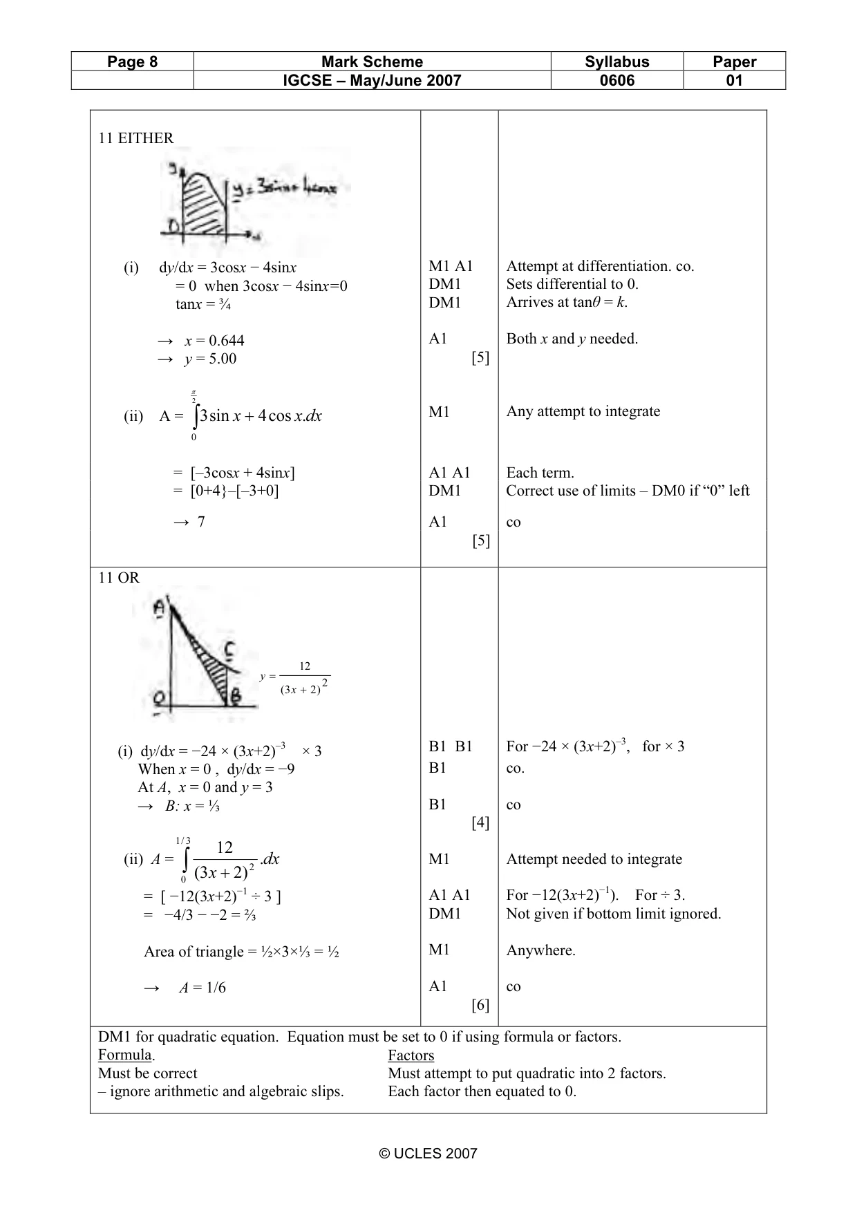Mark scheme, page 8 of 8
