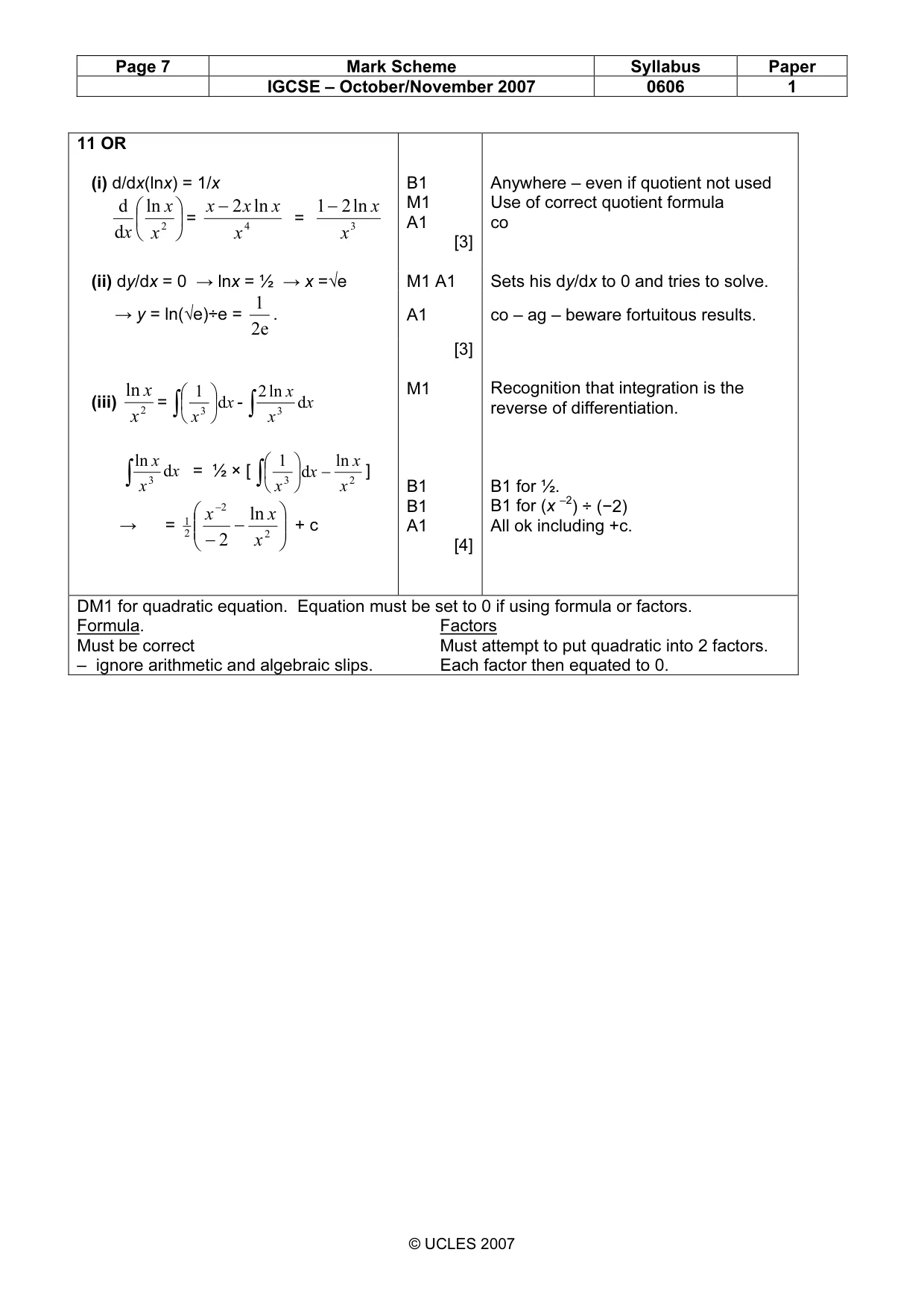 Mark scheme, page 7 of 7