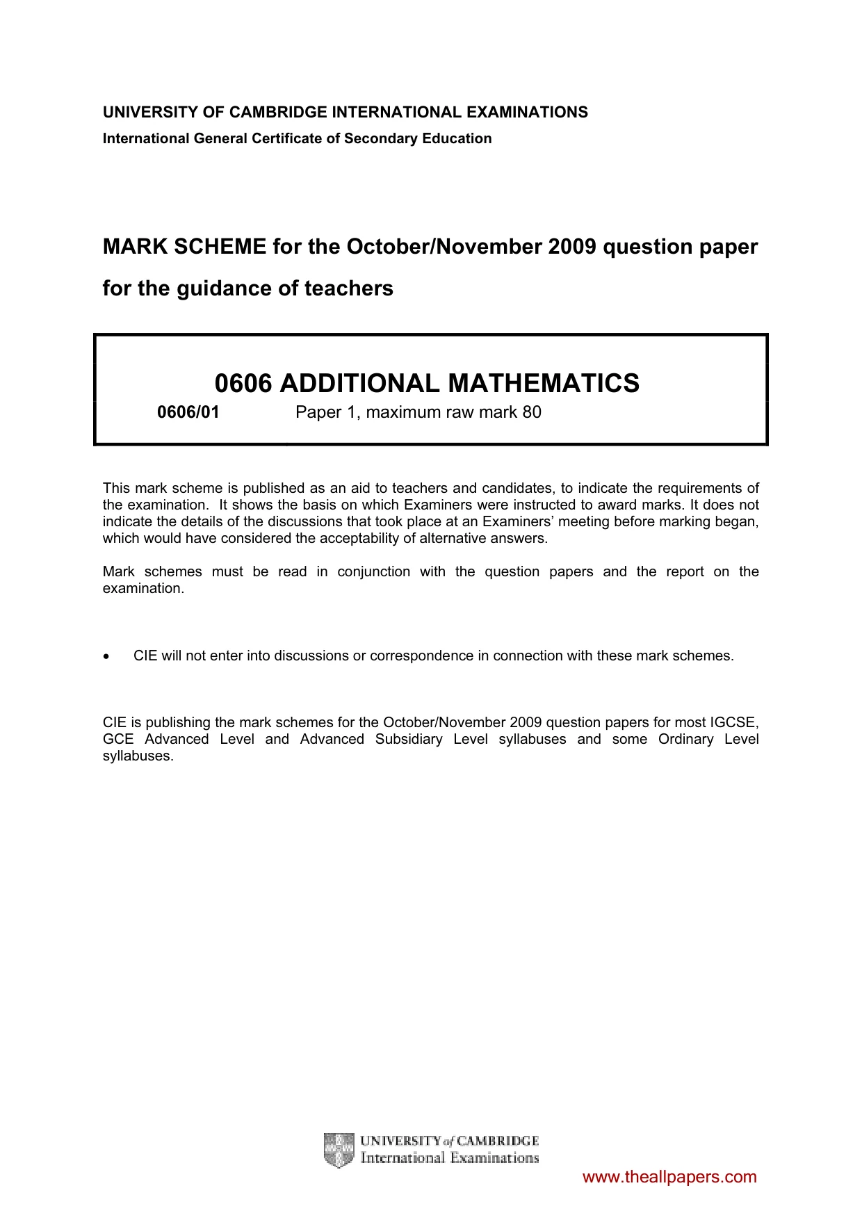 Mark scheme, page 1 of 7