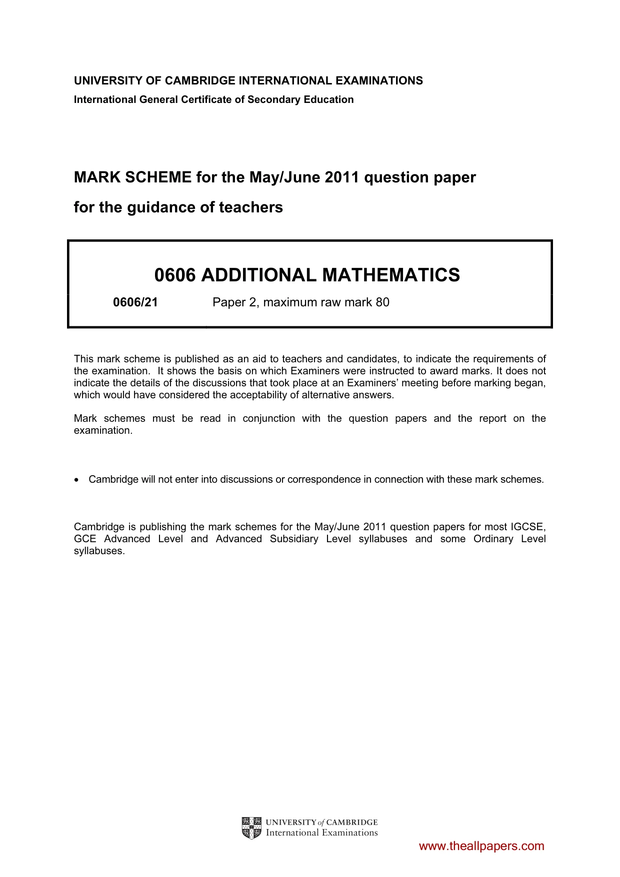 Mark scheme, page 1 of 6