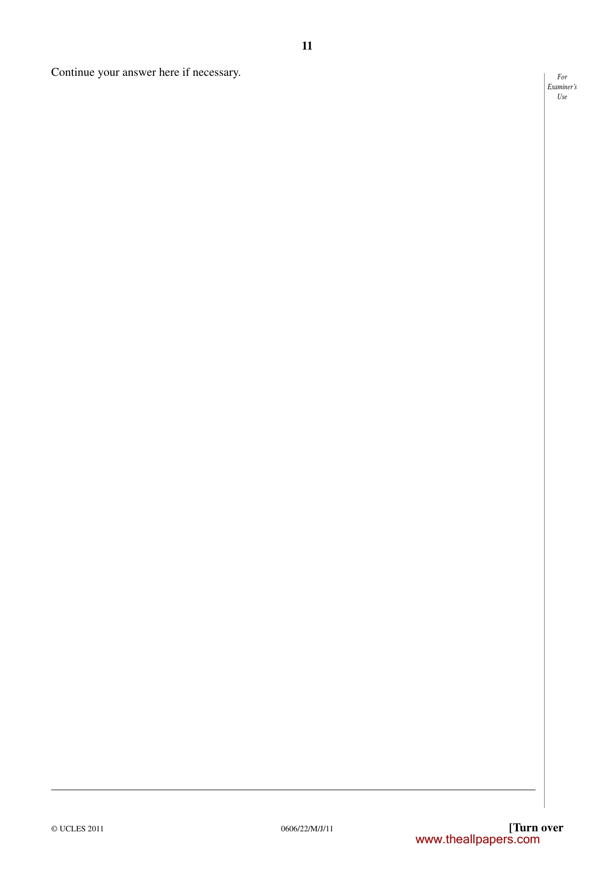 Cambridge IGCSE Mathematics - Additional 0606 2011 May/June Paper 2 · Variant 2 question paper, page 11 of 16
