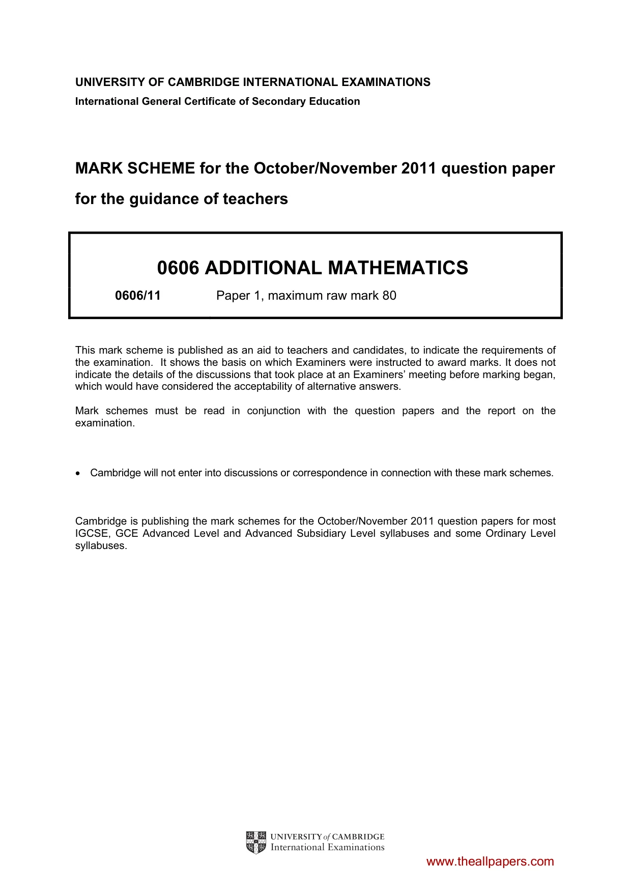 Mark scheme, page 1 of 9