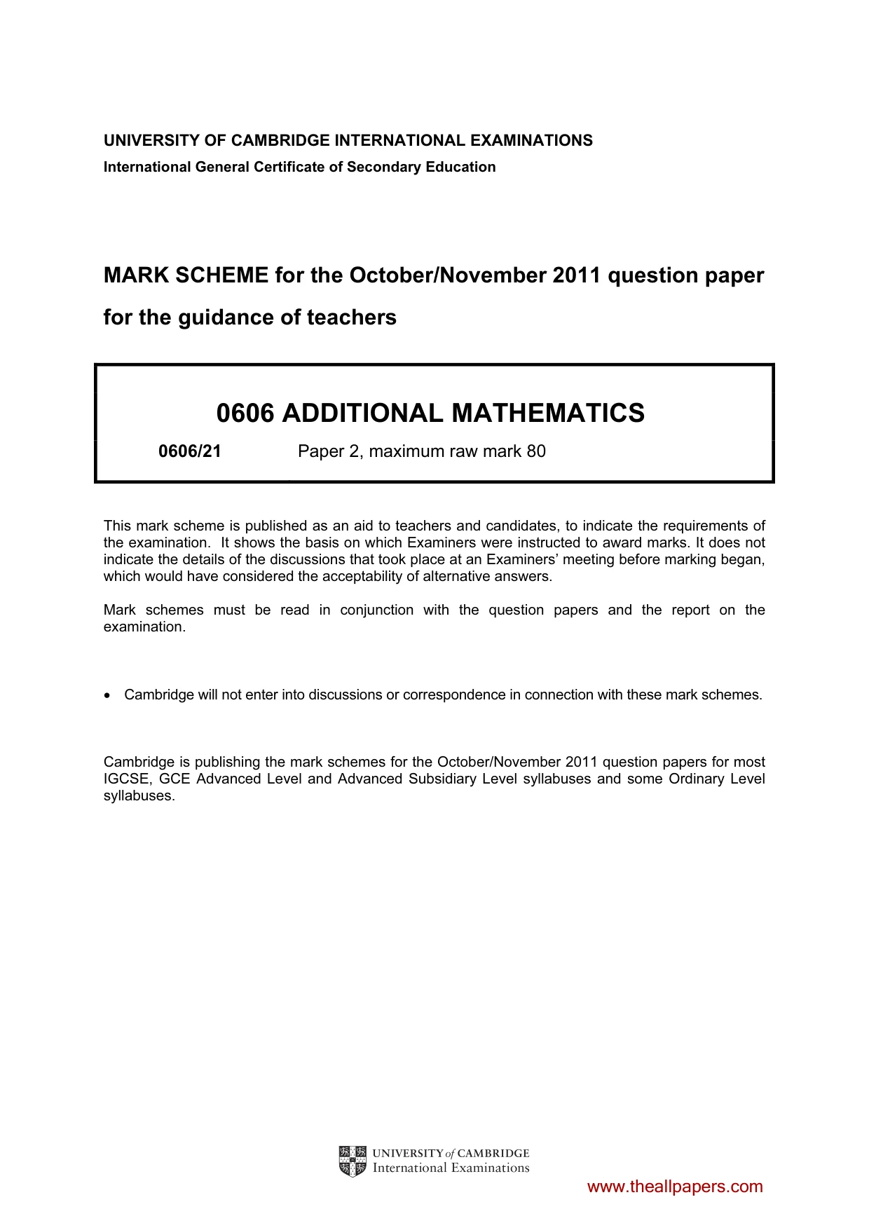 Mark scheme, page 1 of 7