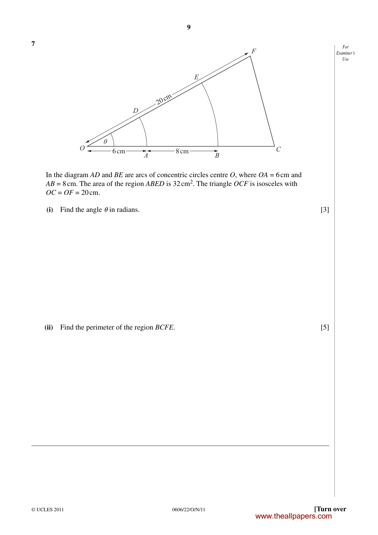 Cambridge IGCSE Mathematics - Additional 0606 2011 Oct/Nov Paper 2 · Variant 2 question paper, page 9 of 16
