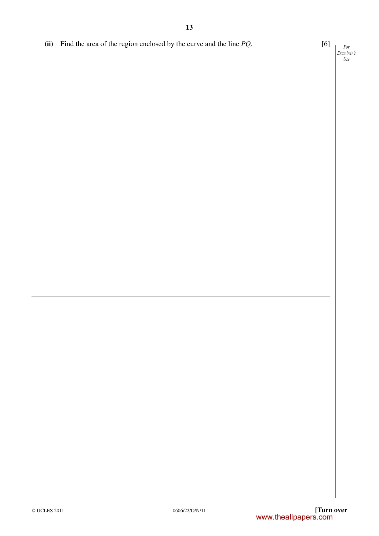 Cambridge IGCSE Mathematics - Additional 0606 2011 Oct/Nov Paper 2 · Variant 2 question paper, page 13 of 16