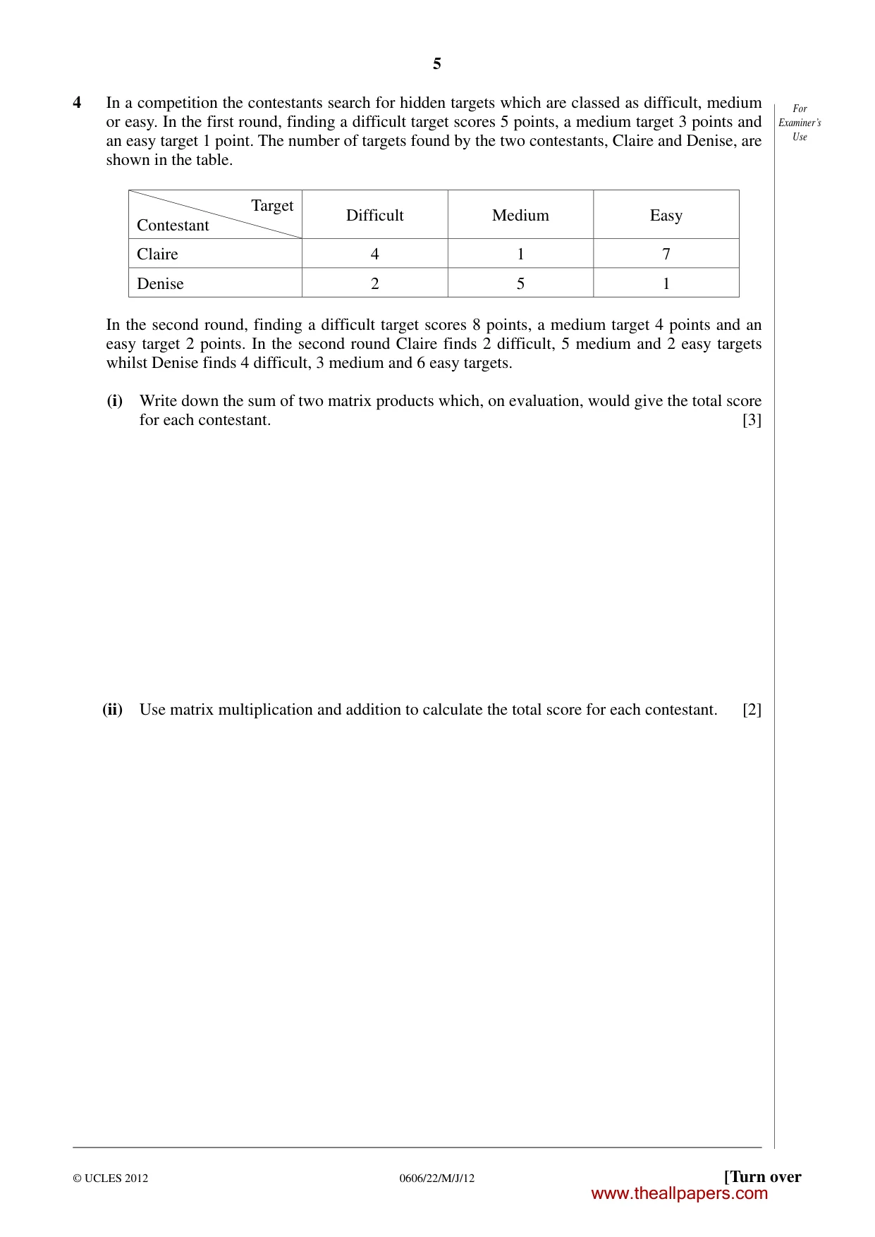 Cambridge IGCSE Mathematics - Additional 0606 2012 May/June Paper 2 · Variant 2 question paper, page 5 of 16