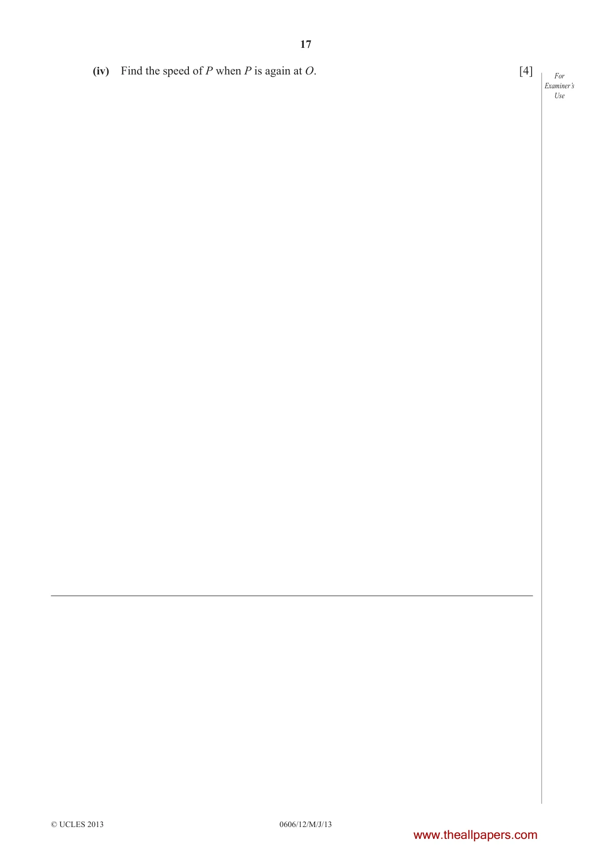 Cambridge IGCSE Mathematics - Additional 0606 2013 May/June Paper 1 · Variant 2 question paper, page 17 of 20