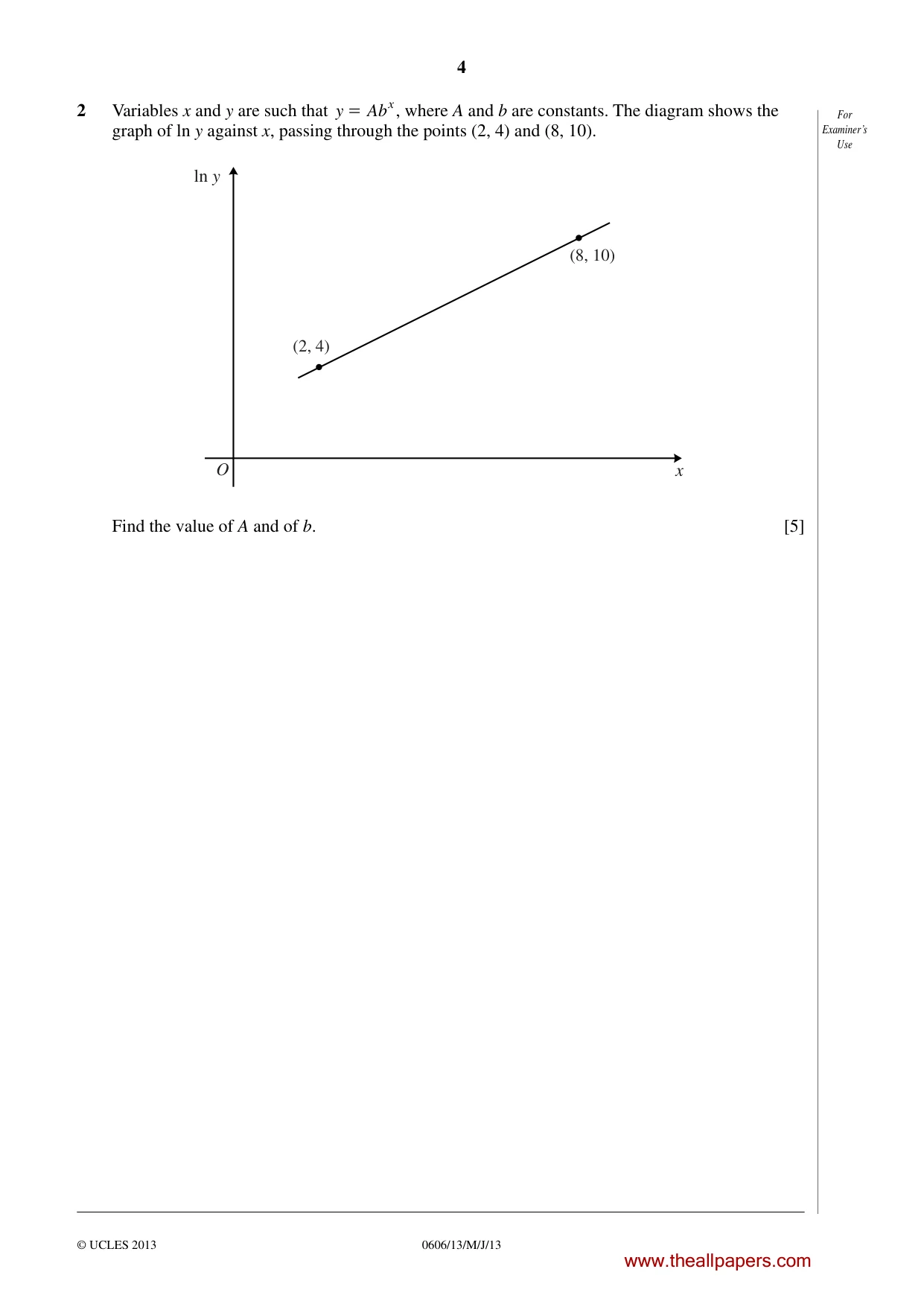 Cambridge IGCSE Mathematics - Additional 0606 2013 May/June Paper 1 · Variant 3 question paper, page 4 of 16