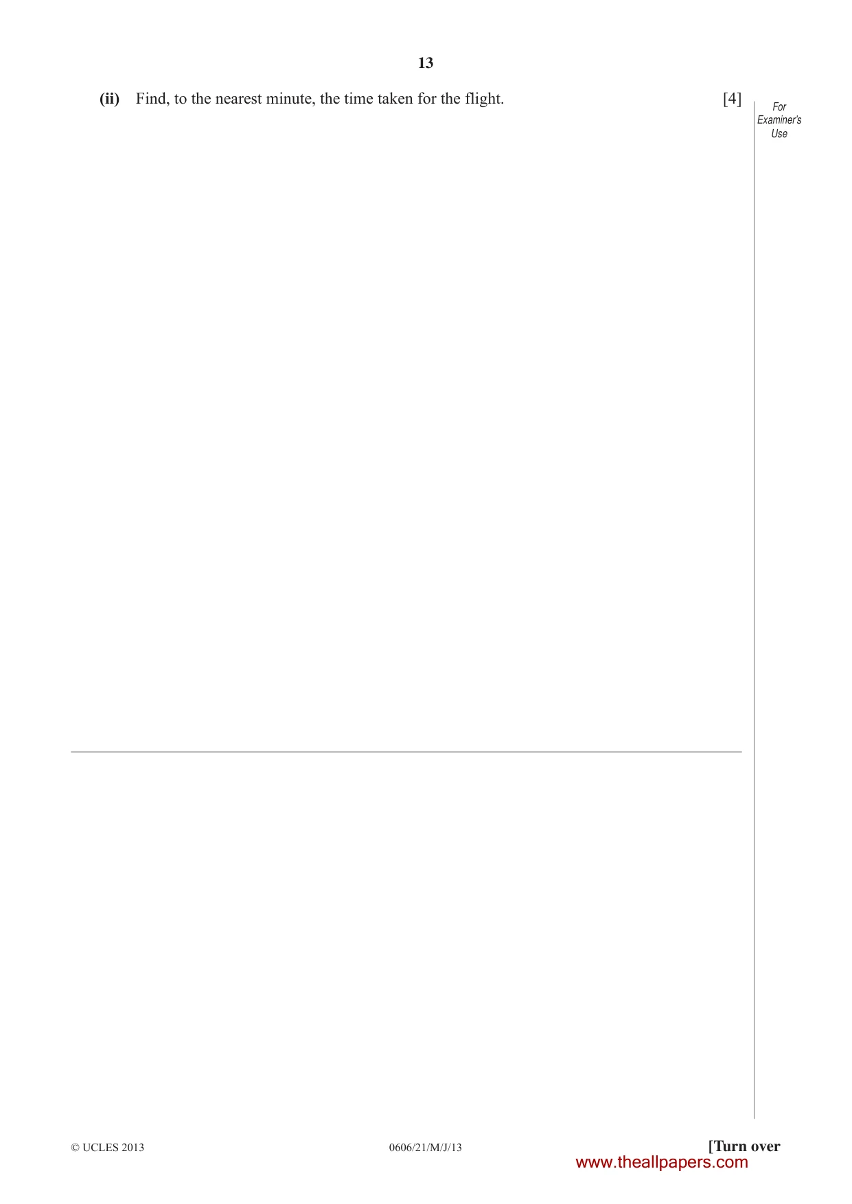 Cambridge IGCSE Mathematics - Additional 0606 2013 May/June Paper 2 · Variant 1 question paper, page 13 of 16