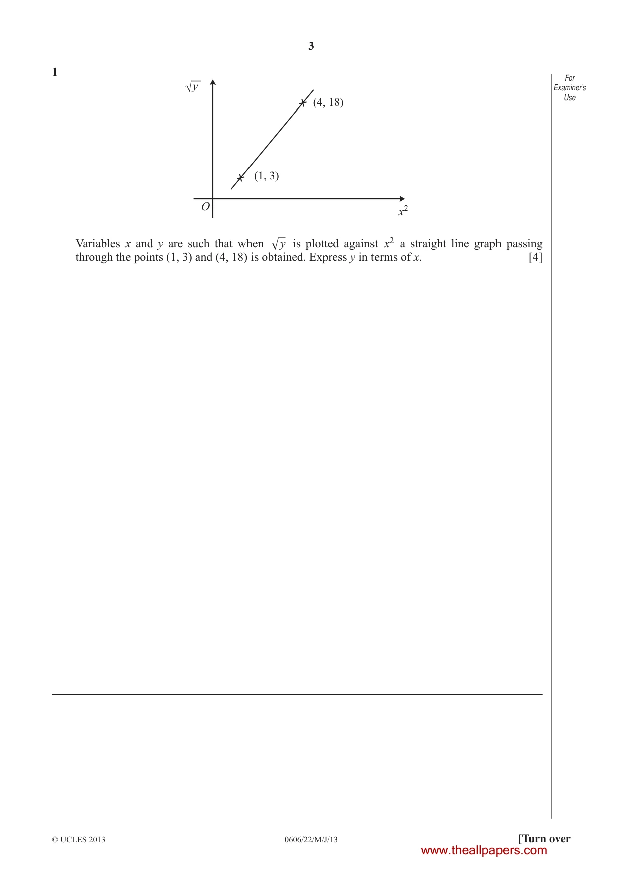 Cambridge IGCSE Mathematics - Additional 0606 2013 May/June Paper 2 · Variant 2 question paper, page 3 of 16