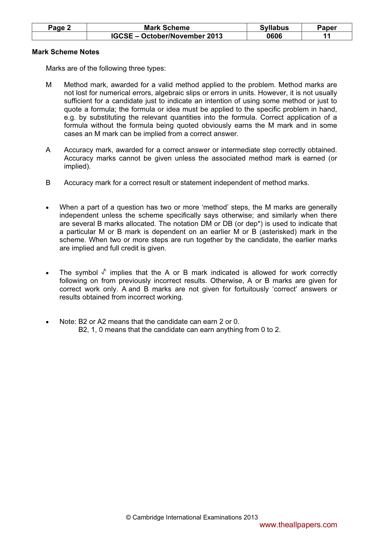 Mark scheme, page 2 of 10