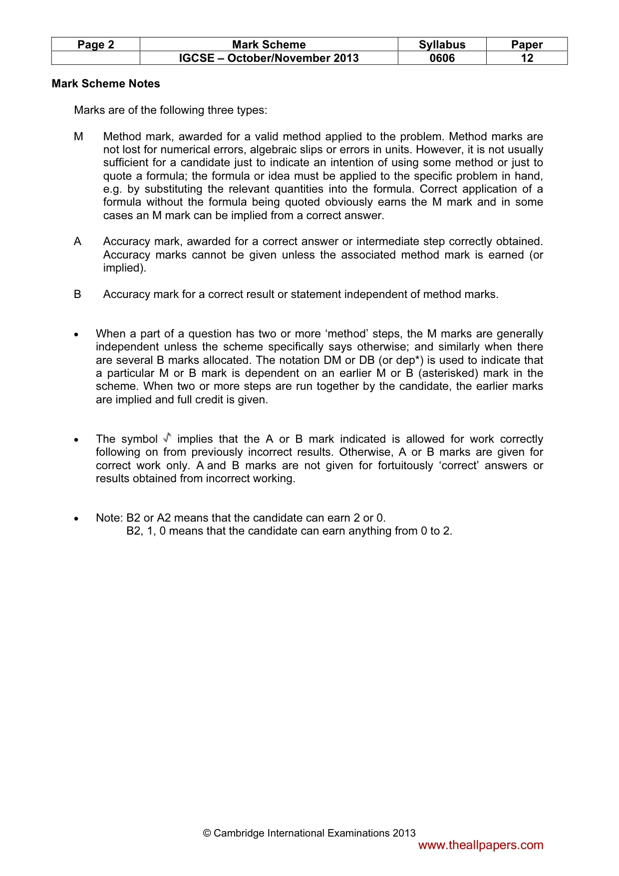 Mark scheme, page 2 of 10