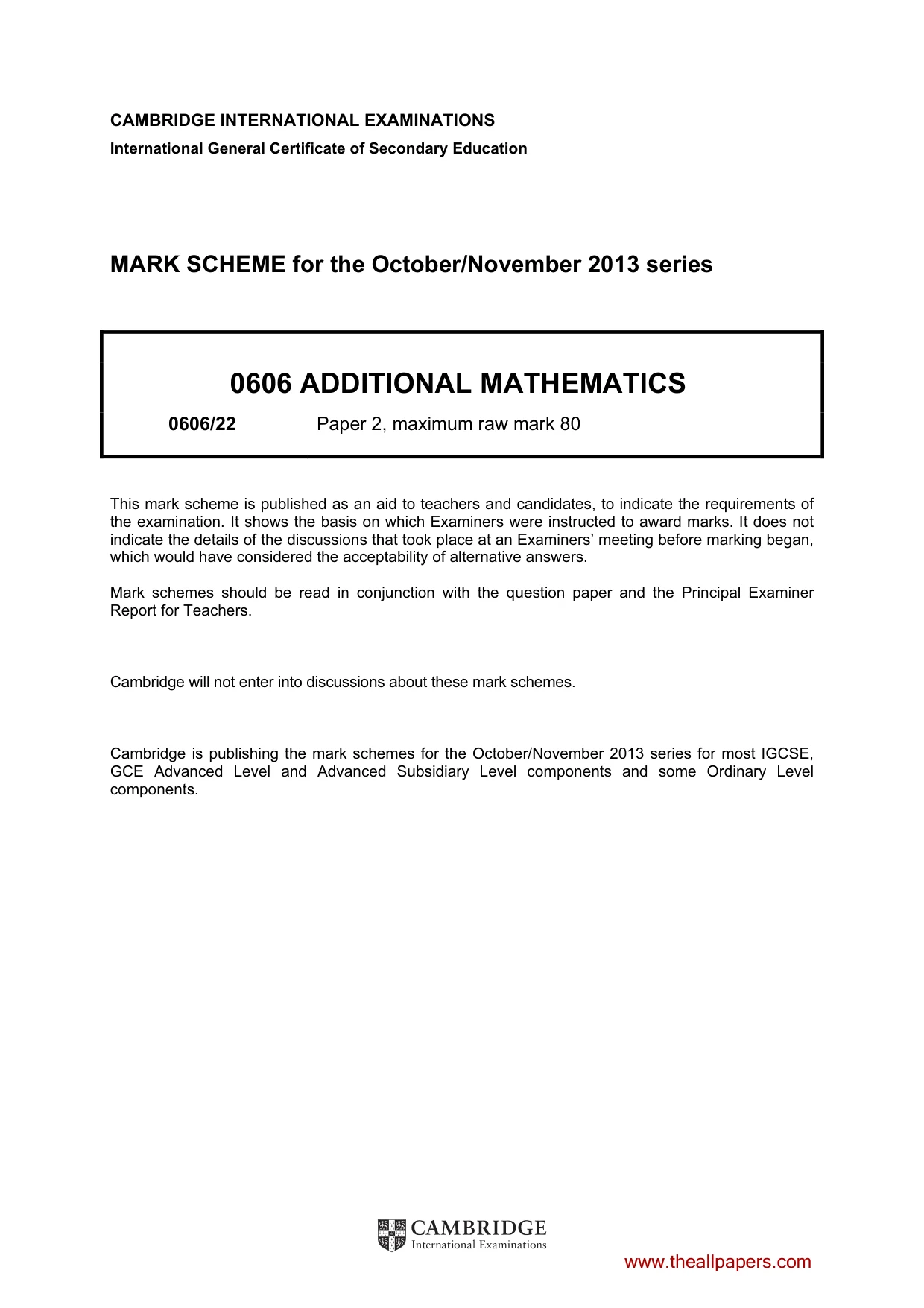 Mark scheme, page 1 of 8
