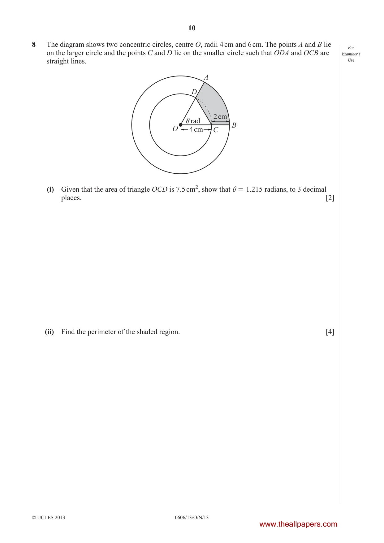 Cambridge IGCSE Mathematics - Additional 0606 2013 Oct/Nov Paper 1 · Variant 3 question paper, page 10 of 16
