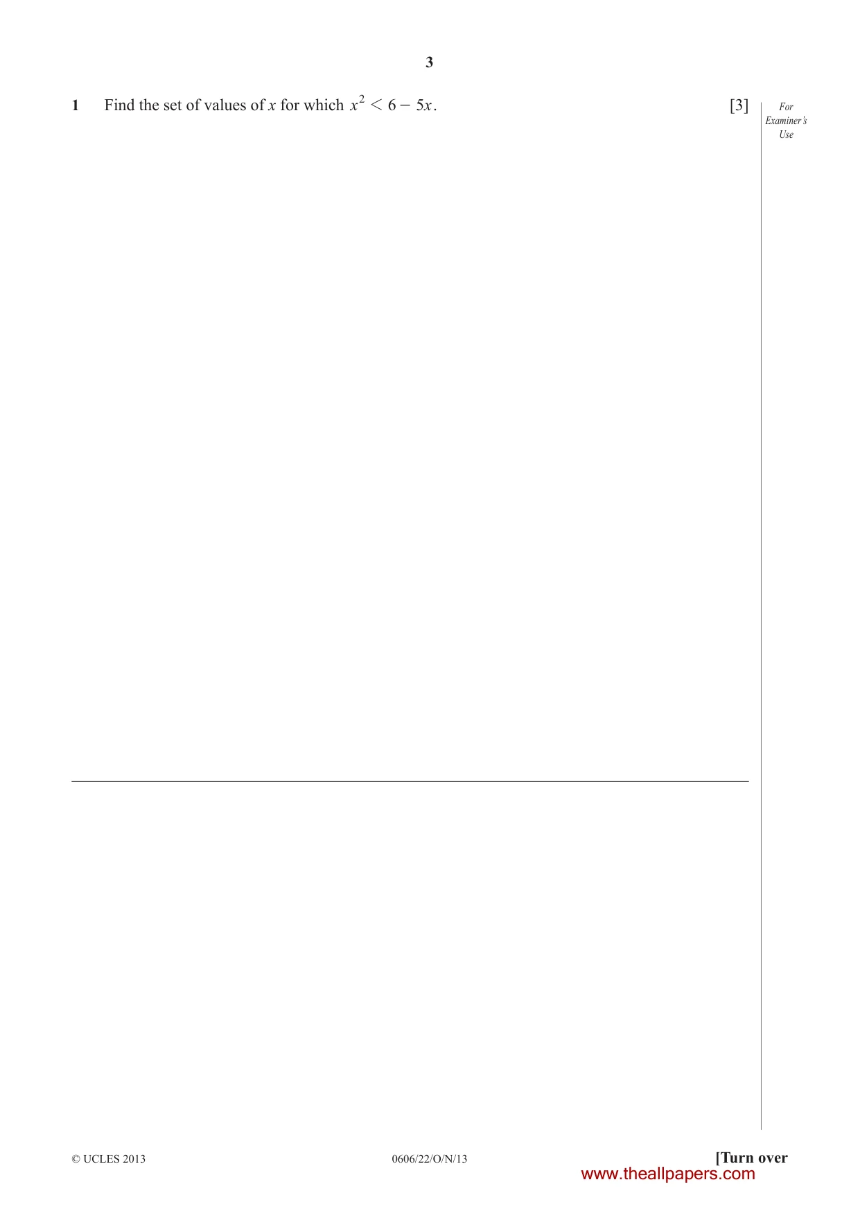 Cambridge IGCSE Mathematics - Additional 0606 2013 Oct/Nov Paper 2 · Variant 2 question paper, page 3 of 20