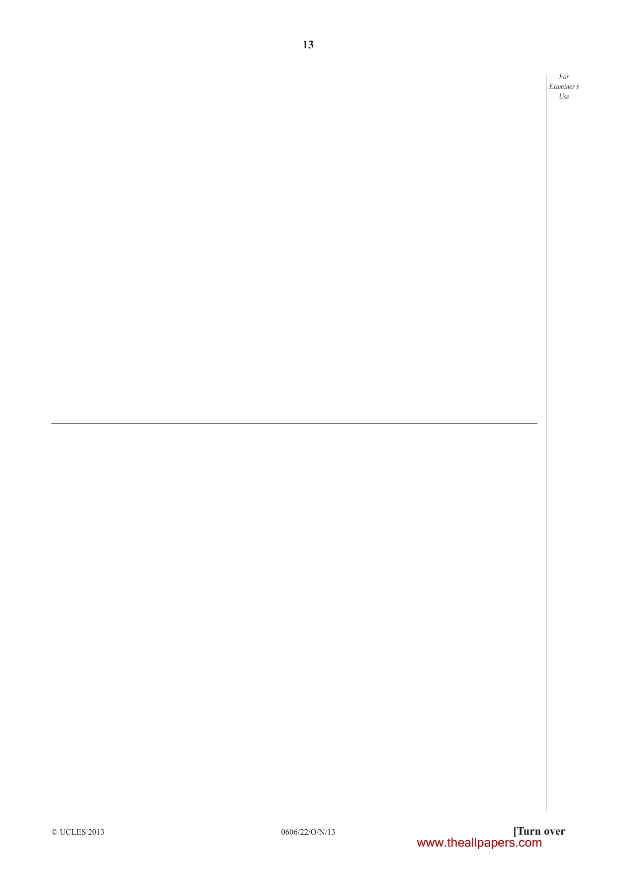Cambridge IGCSE Mathematics - Additional 0606 2013 Oct/Nov Paper 2 · Variant 2 question paper, page 13 of 20