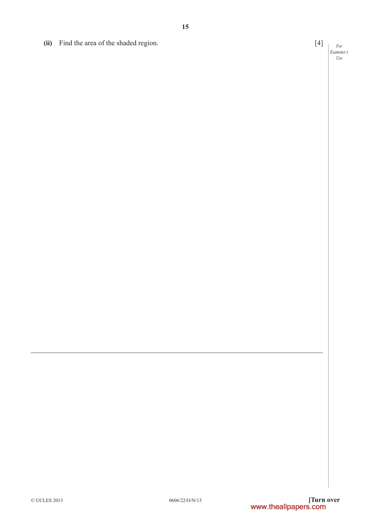 Cambridge IGCSE Mathematics - Additional 0606 2013 Oct/Nov Paper 2 · Variant 2 question paper, page 15 of 20