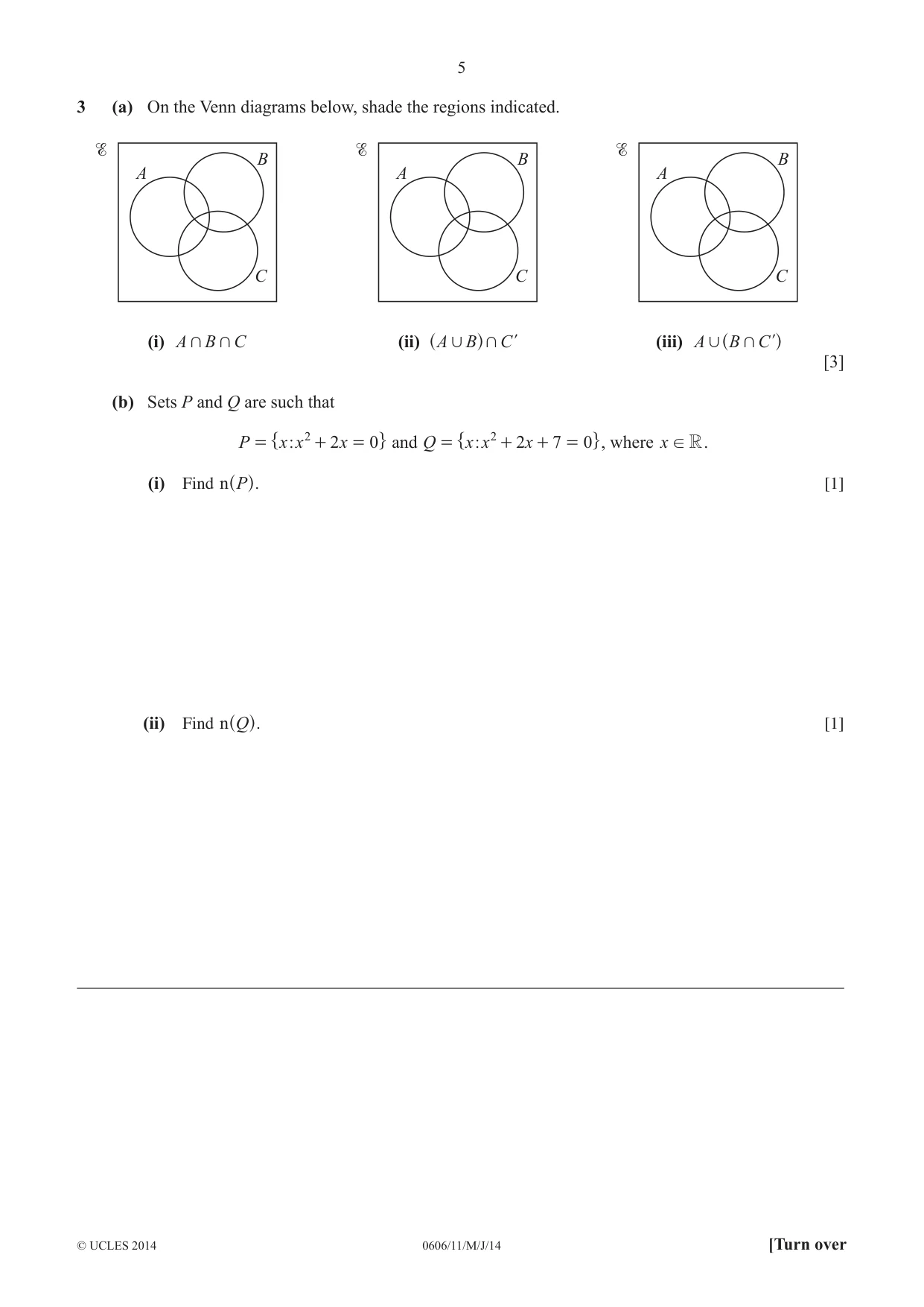 Cambridge IGCSE Mathematics - Additional 0606 2014 May/June Paper 1 · Variant 1 question paper, page 5 of 16