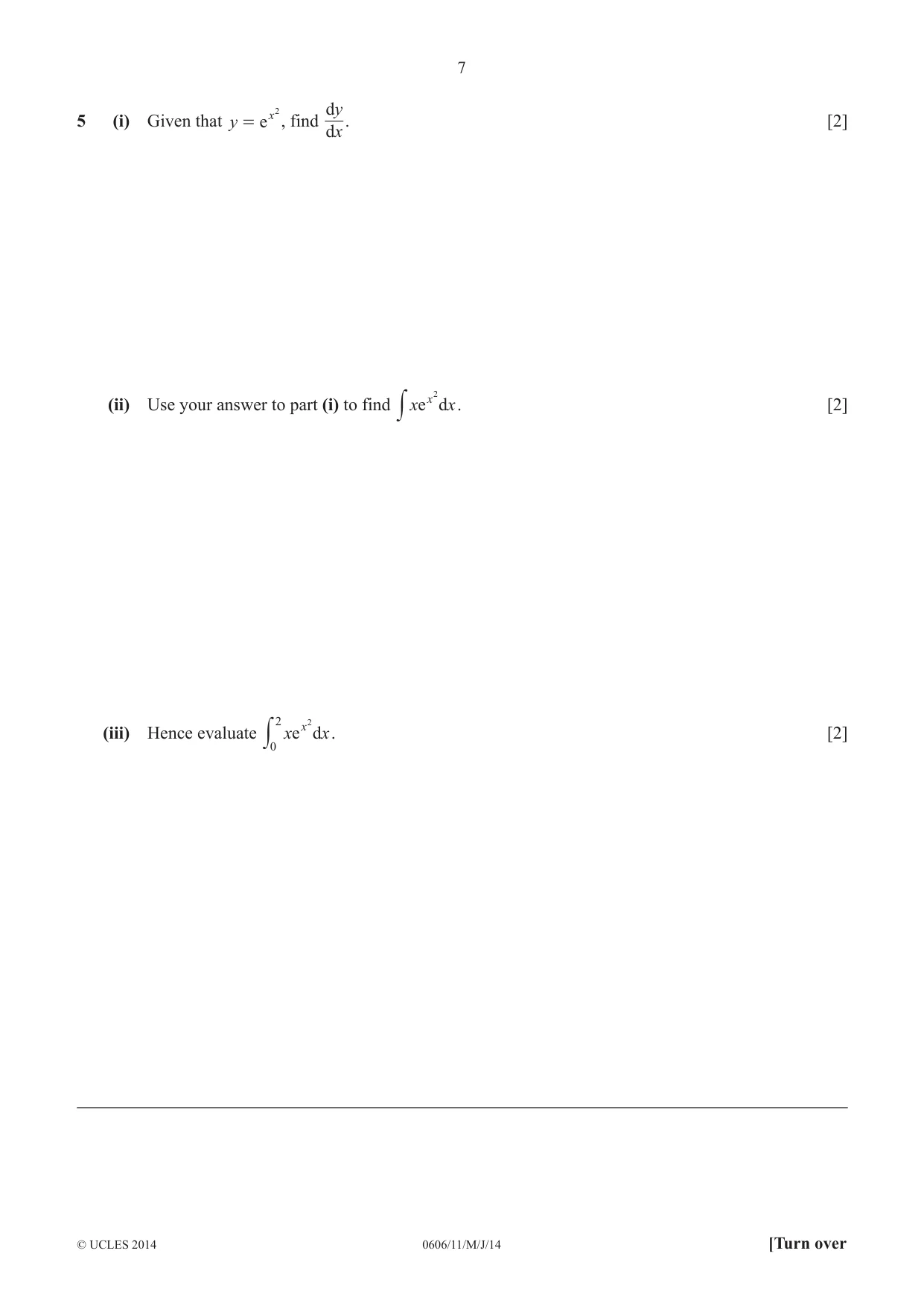 Cambridge IGCSE Mathematics - Additional 0606 2014 May/June Paper 1 · Variant 1 question paper, page 7 of 16
