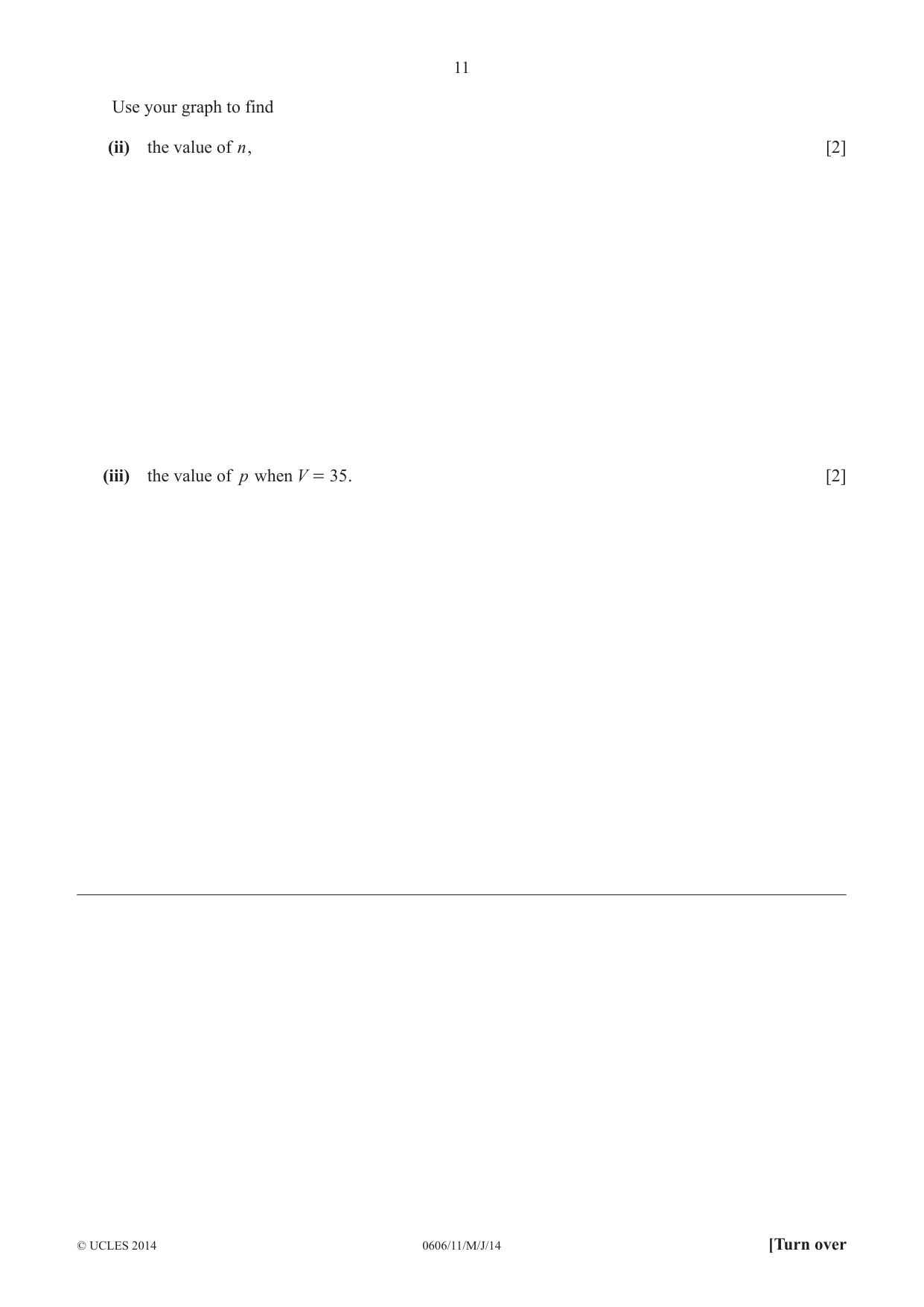 Cambridge IGCSE Mathematics - Additional 0606 2014 May/June Paper 1 · Variant 1 question paper, page 11 of 16