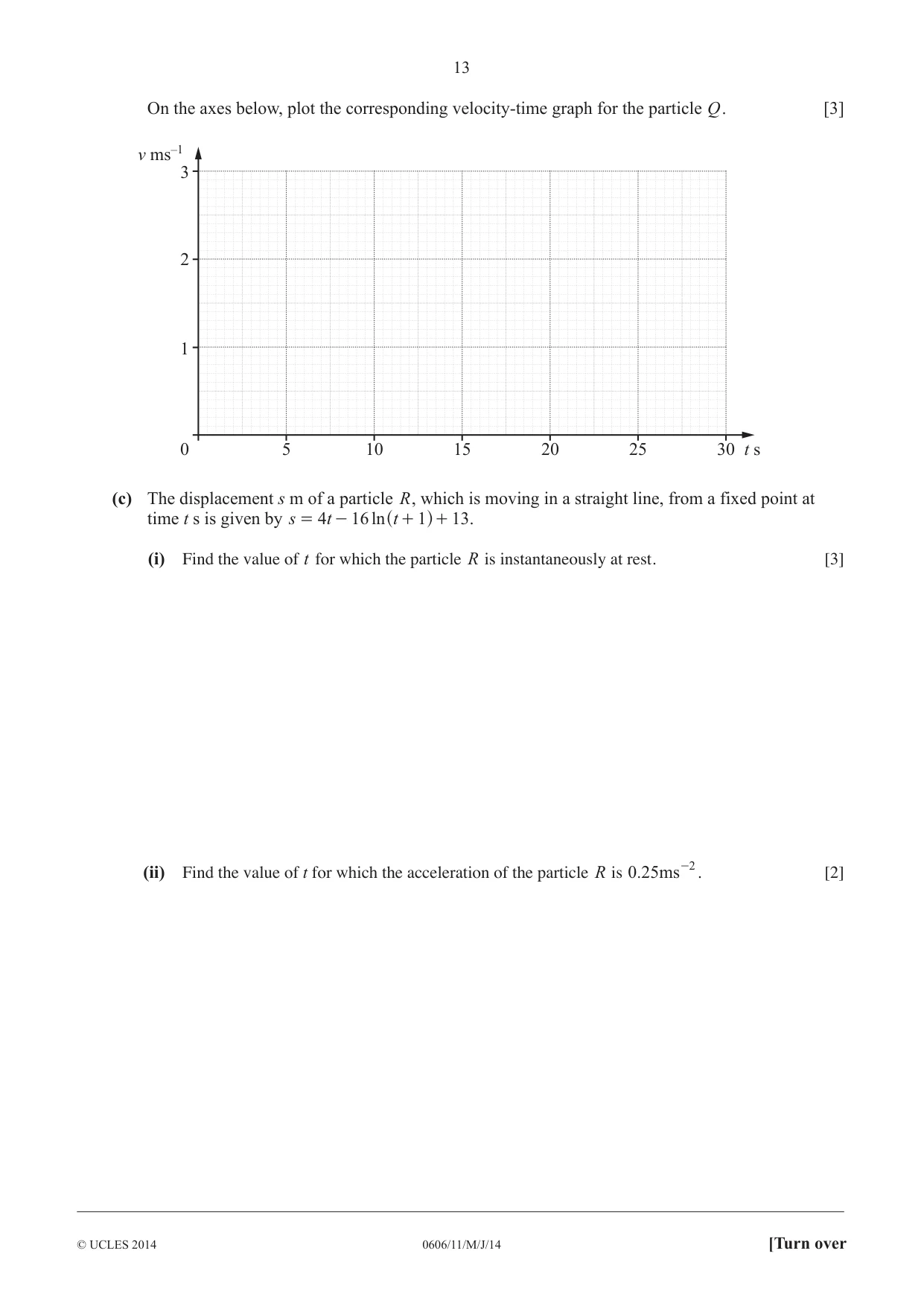 Cambridge IGCSE Mathematics - Additional 0606 2014 May/June Paper 1 · Variant 1 question paper, page 13 of 16