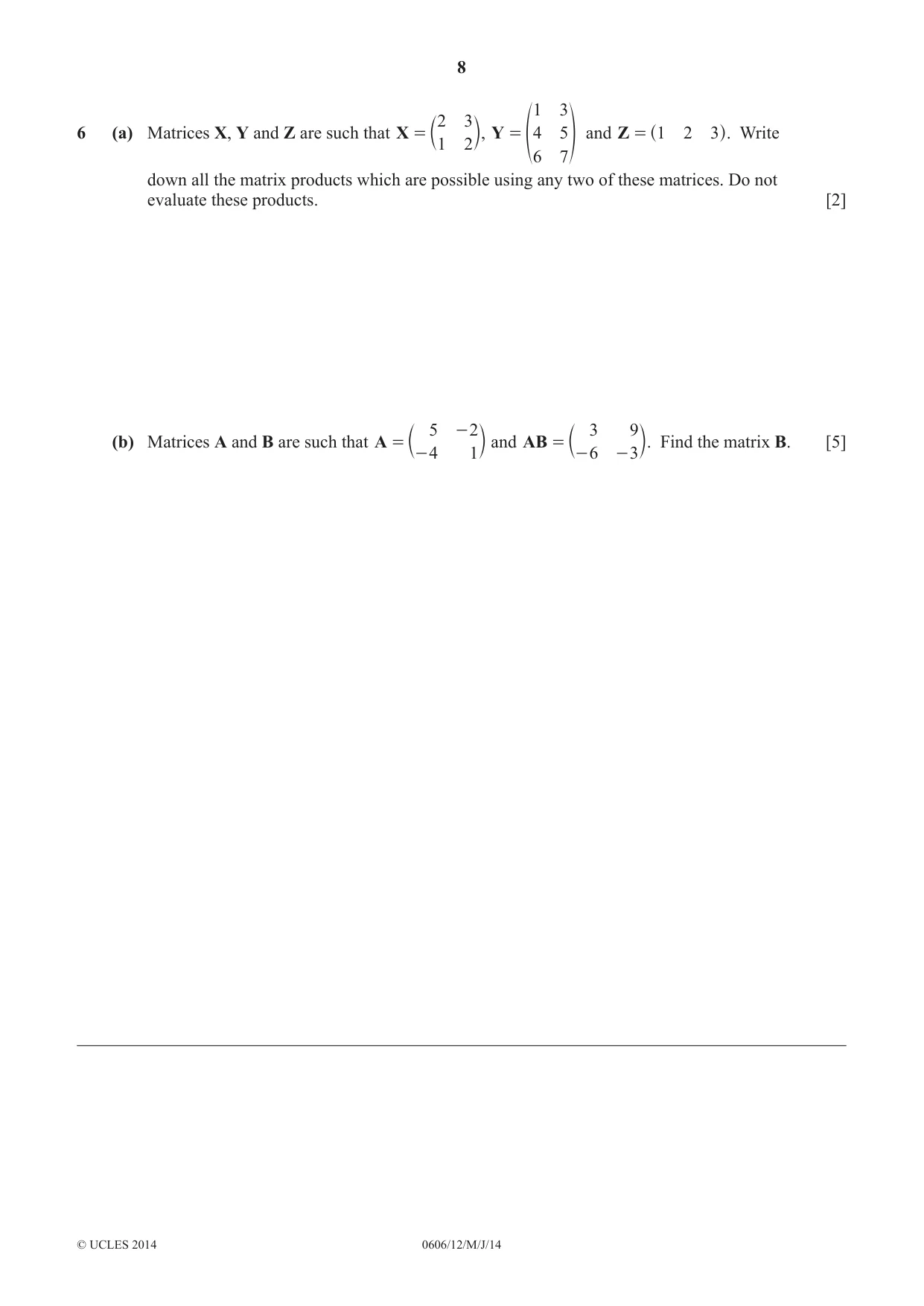 Cambridge IGCSE Mathematics - Additional 0606 2014 May/June Paper 1 · Variant 2 question paper, page 8 of 16