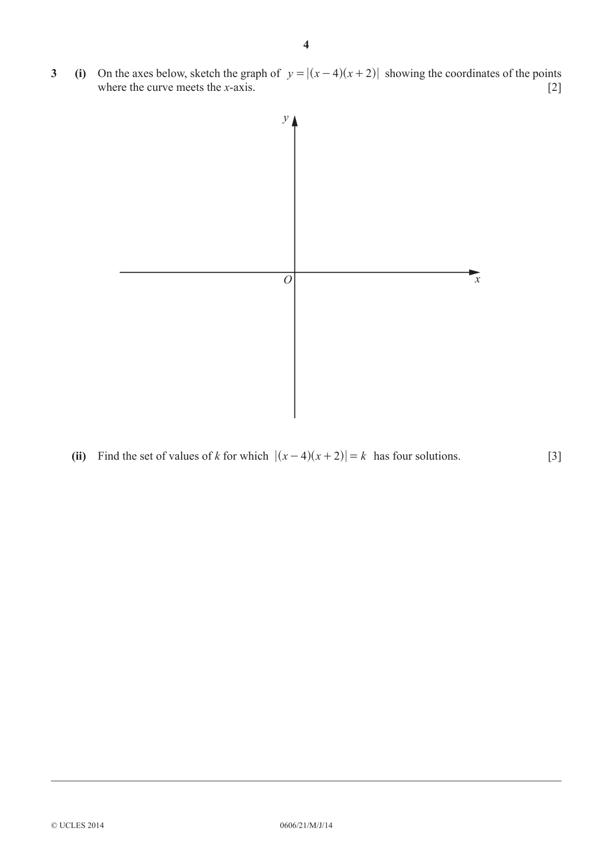 Cambridge IGCSE Mathematics - Additional 0606 2014 May/June Paper 2 · Variant 1 question paper, page 4 of 16