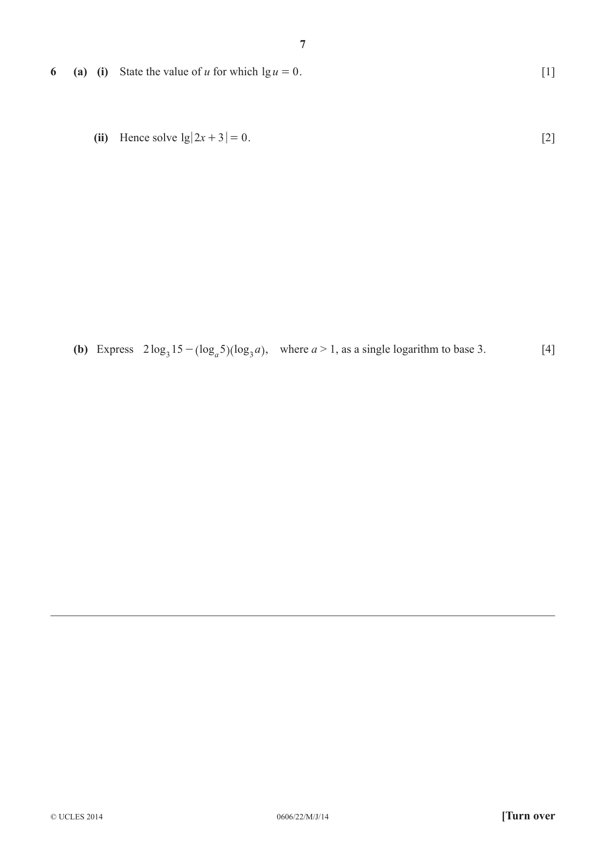 Cambridge IGCSE Mathematics - Additional 0606 2014 May/June Paper 2 · Variant 2 question paper, page 7 of 16