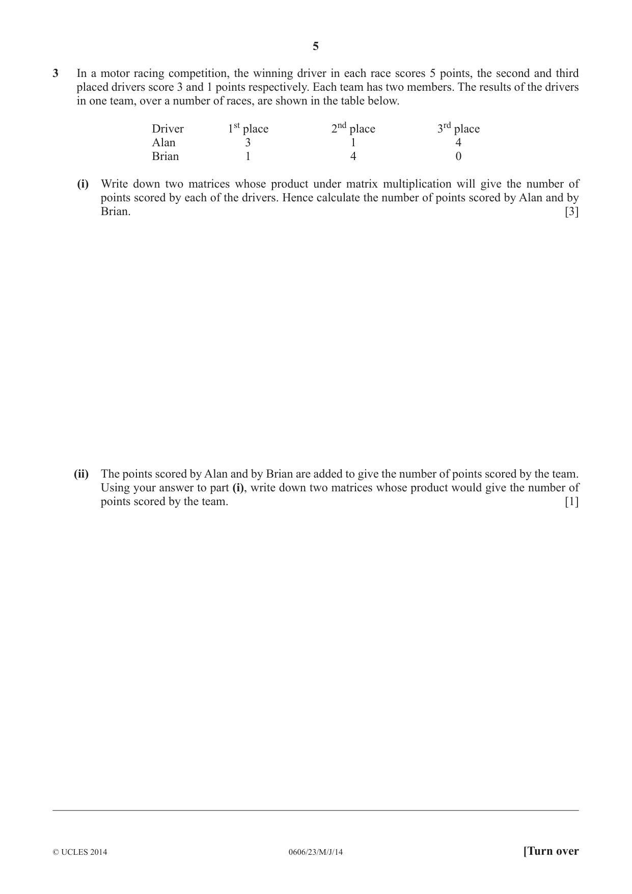 Cambridge IGCSE Mathematics - Additional 0606 2014 May/June Paper 2 · Variant 3 question paper, page 5 of 16