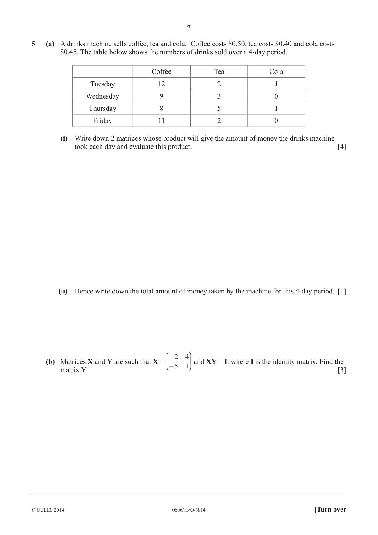 Cambridge IGCSE Mathematics - Additional 0606 2014 Oct/Nov Paper 1 · Variant 3 question paper, page 7 of 16