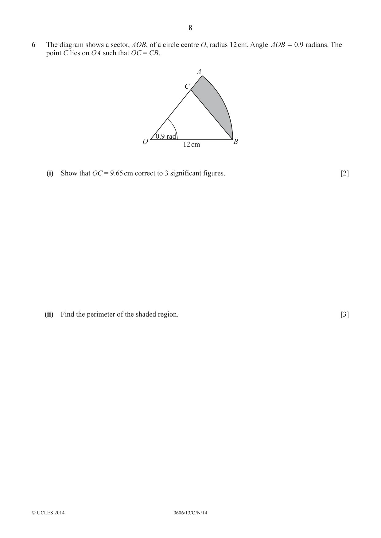 Cambridge IGCSE Mathematics - Additional 0606 2014 Oct/Nov Paper 1 · Variant 3 question paper, page 8 of 16