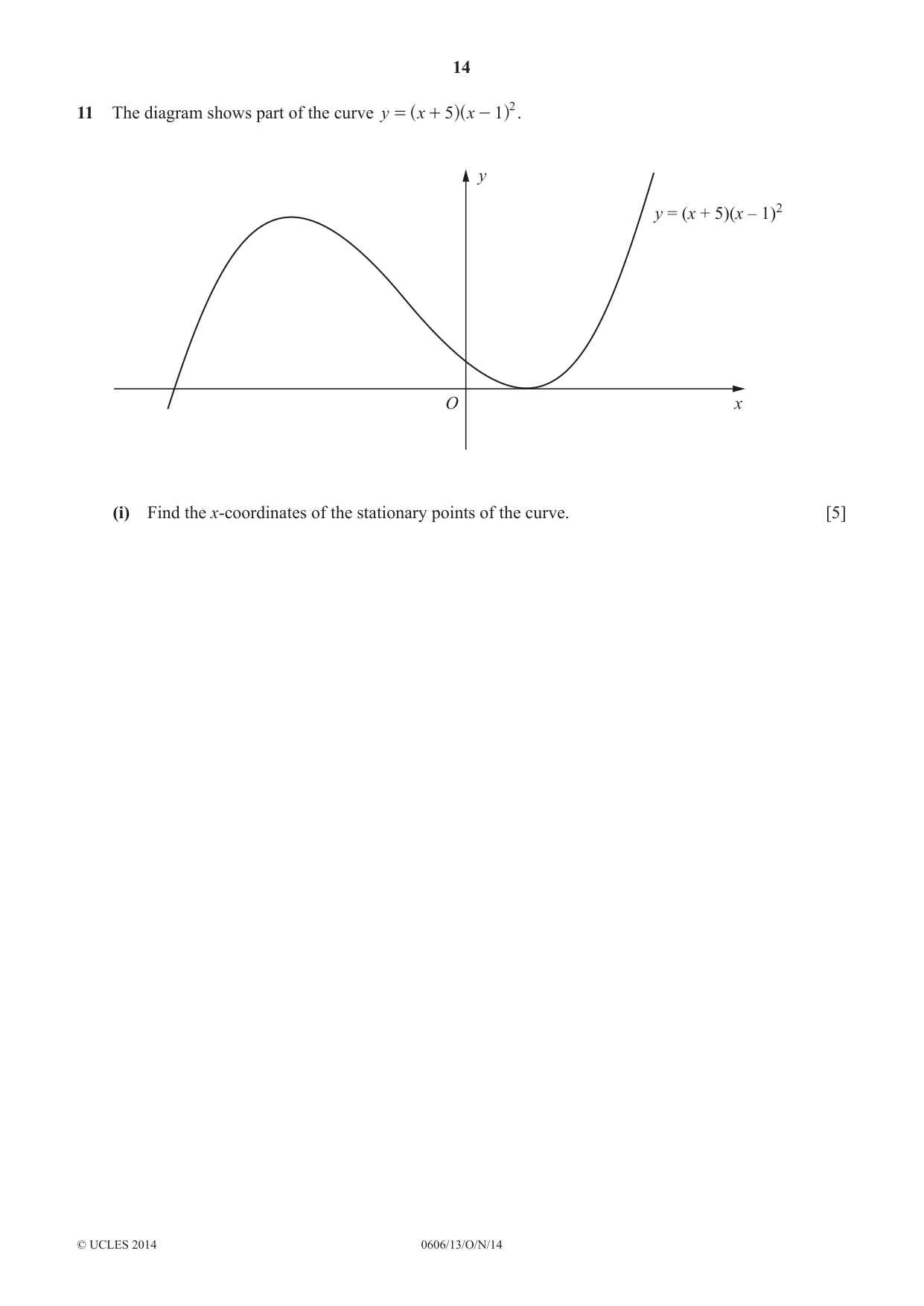 Cambridge IGCSE Mathematics - Additional 0606 2014 Oct/Nov Paper 1 · Variant 3 question paper, page 14 of 16