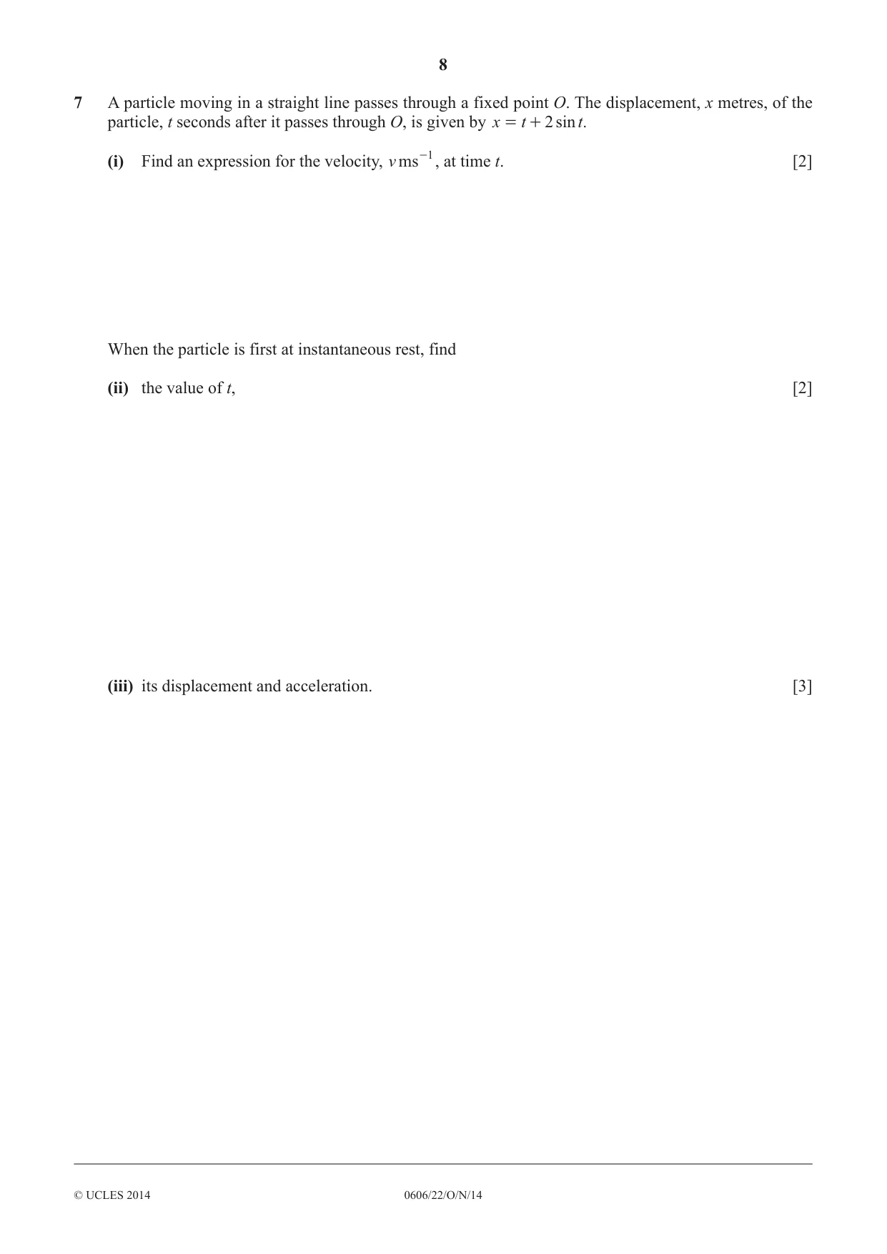Cambridge IGCSE Mathematics - Additional 0606 2014 Oct/Nov Paper 2 · Variant 2 question paper, page 8 of 16