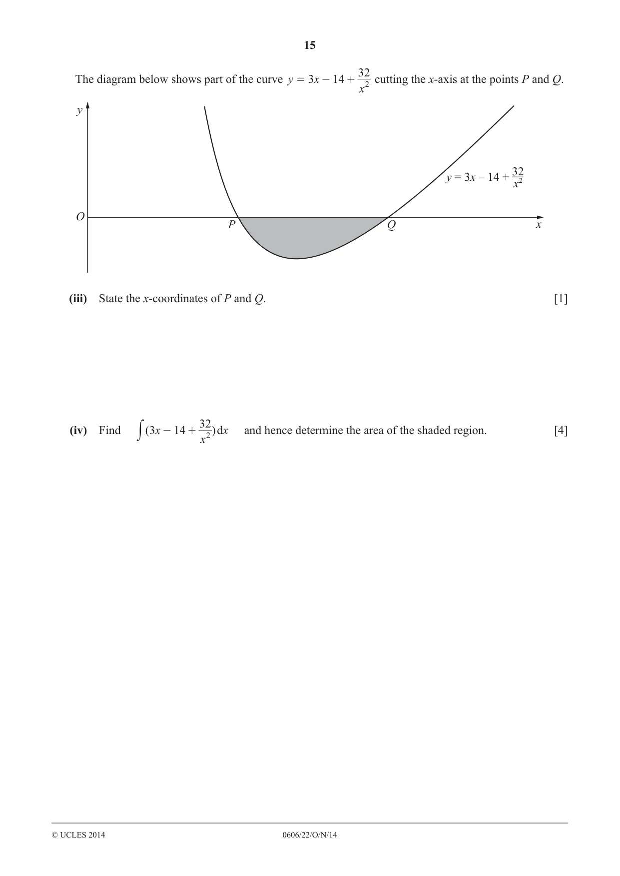 Cambridge IGCSE Mathematics - Additional 0606 2014 Oct/Nov Paper 2 · Variant 2 question paper, page 15 of 16