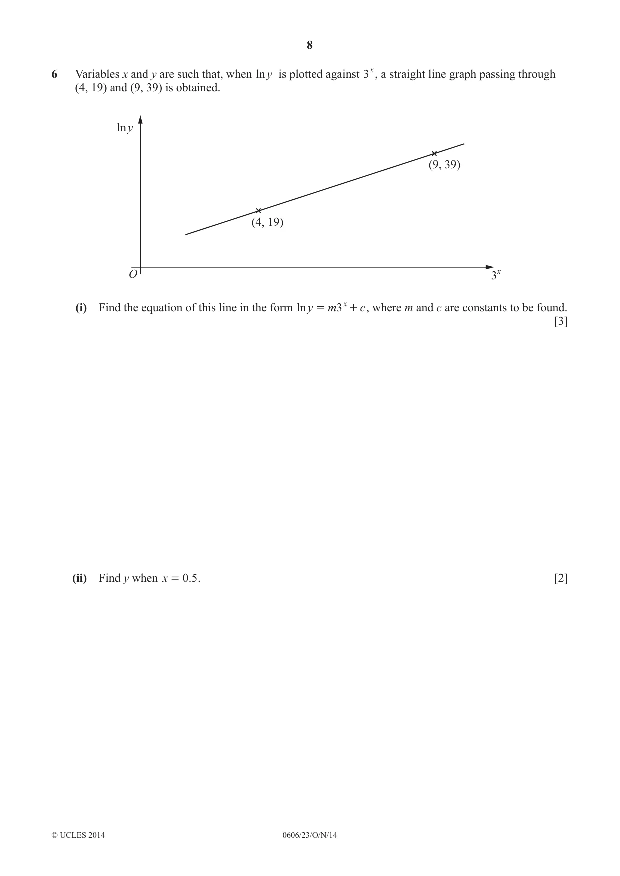 Cambridge IGCSE Mathematics - Additional 0606 2014 Oct/Nov Paper 2 · Variant 3 question paper, page 8 of 16
