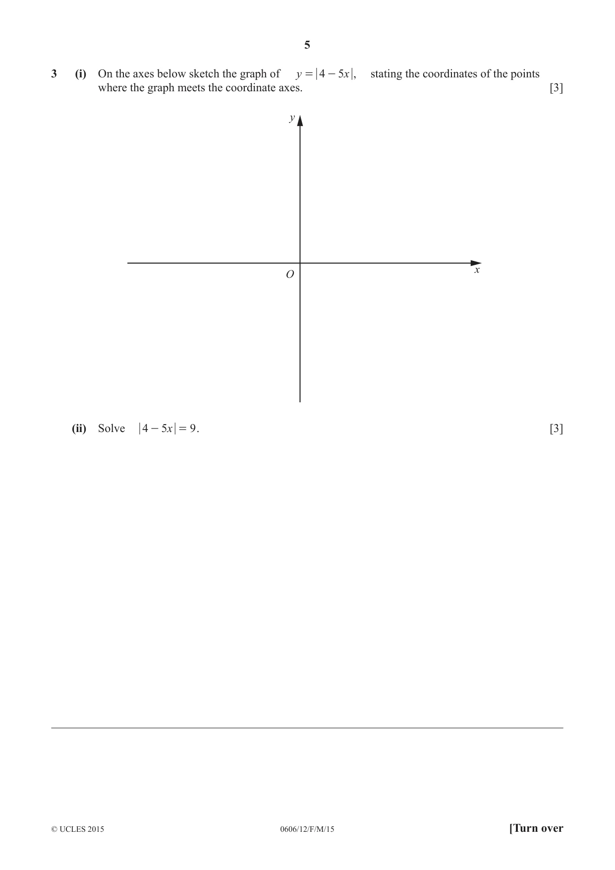 Cambridge IGCSE Mathematics - Additional 0606 2015 Feb/March Paper 1 · Variant 2 question paper, page 5 of 16