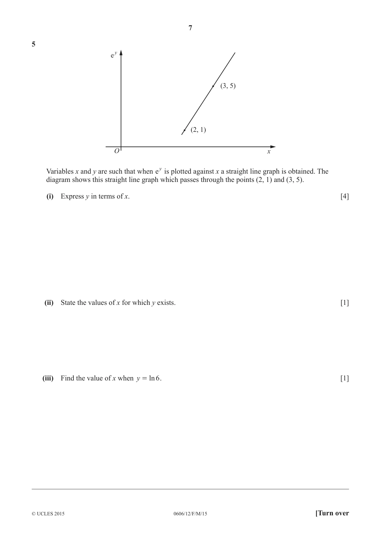 Cambridge IGCSE Mathematics - Additional 0606 2015 Feb/March Paper 1 · Variant 2 question paper, page 7 of 16