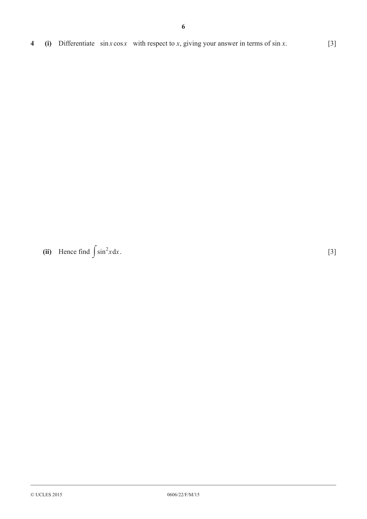 Cambridge IGCSE Mathematics - Additional 0606 2015 Feb/March Paper 2 · Variant 2 question paper, page 6 of 16