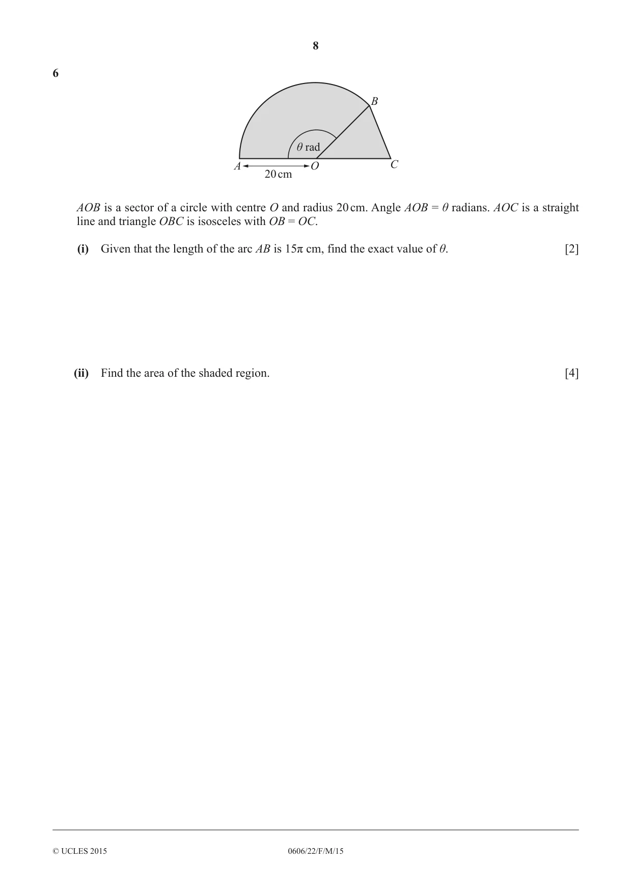 Cambridge IGCSE Mathematics - Additional 0606 2015 Feb/March Paper 2 · Variant 2 question paper, page 8 of 16